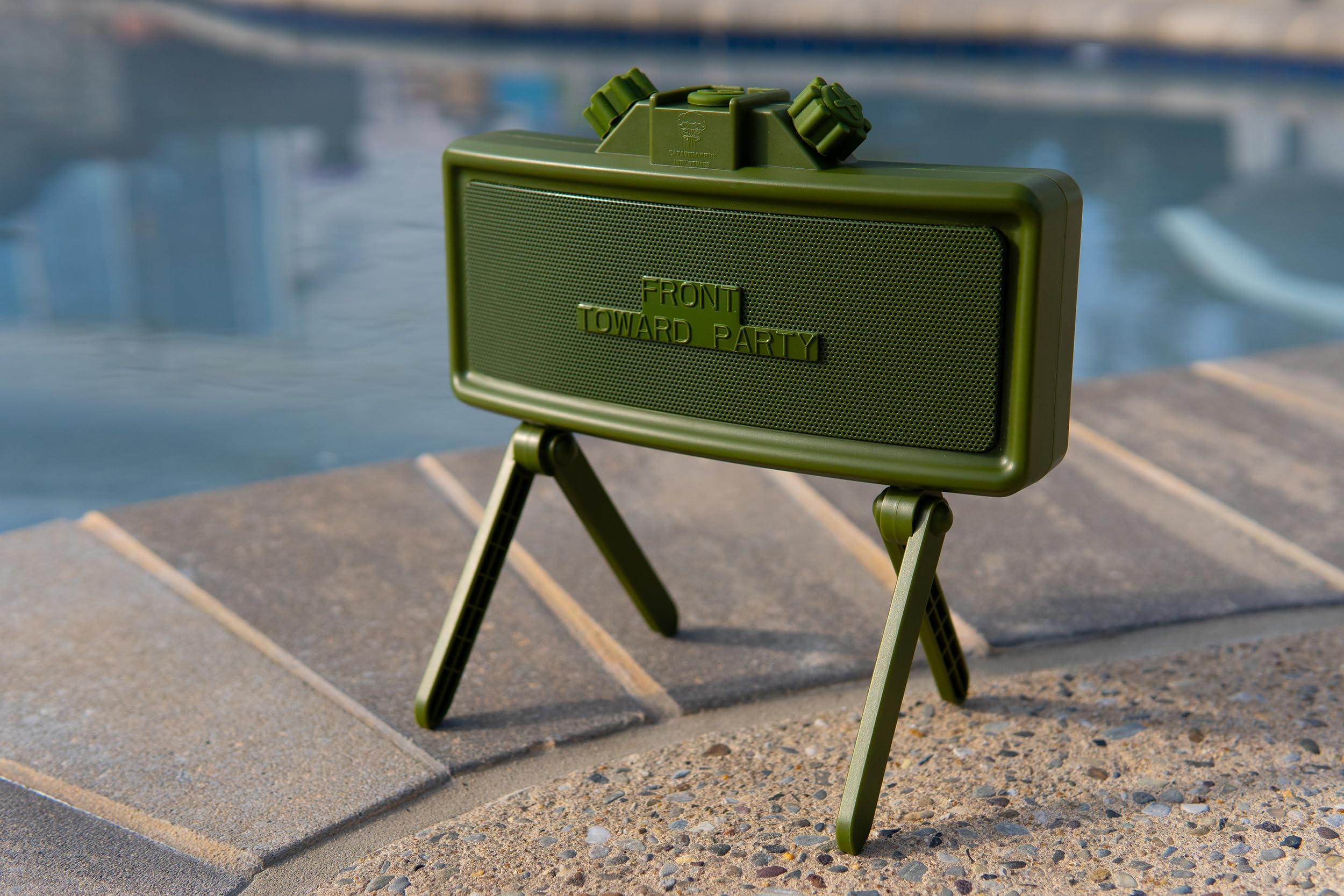 Premium Claymore Portable Bluetooth Speaker - Hi-Fi Stereo Sound, Loud & Clear Audio, Waterproof IPX7, Dustproof & Shockproof for Indoor/Outdoor Use - Perfect for Beach, Pool Parties, Camping, Hiking & Backyard Gatherings