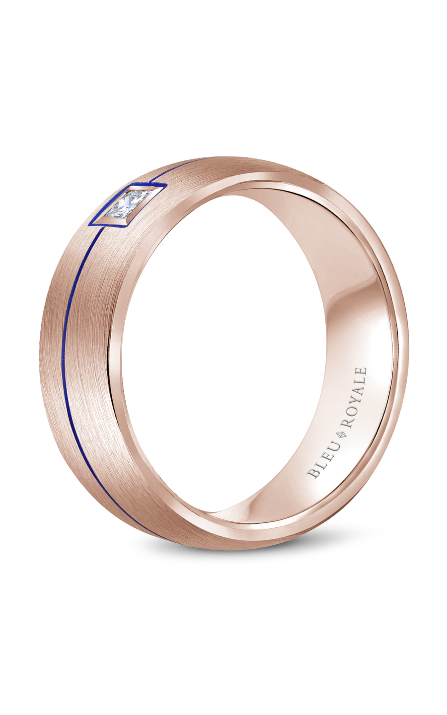 Bleu Royale Men's Wedding Band RYL 027RD75 - 14K Rose Gold Plated Tungsten Ring for Grooms, Engagement & Anniversary Gifts - Perfect for Formal Events & Special Occasions