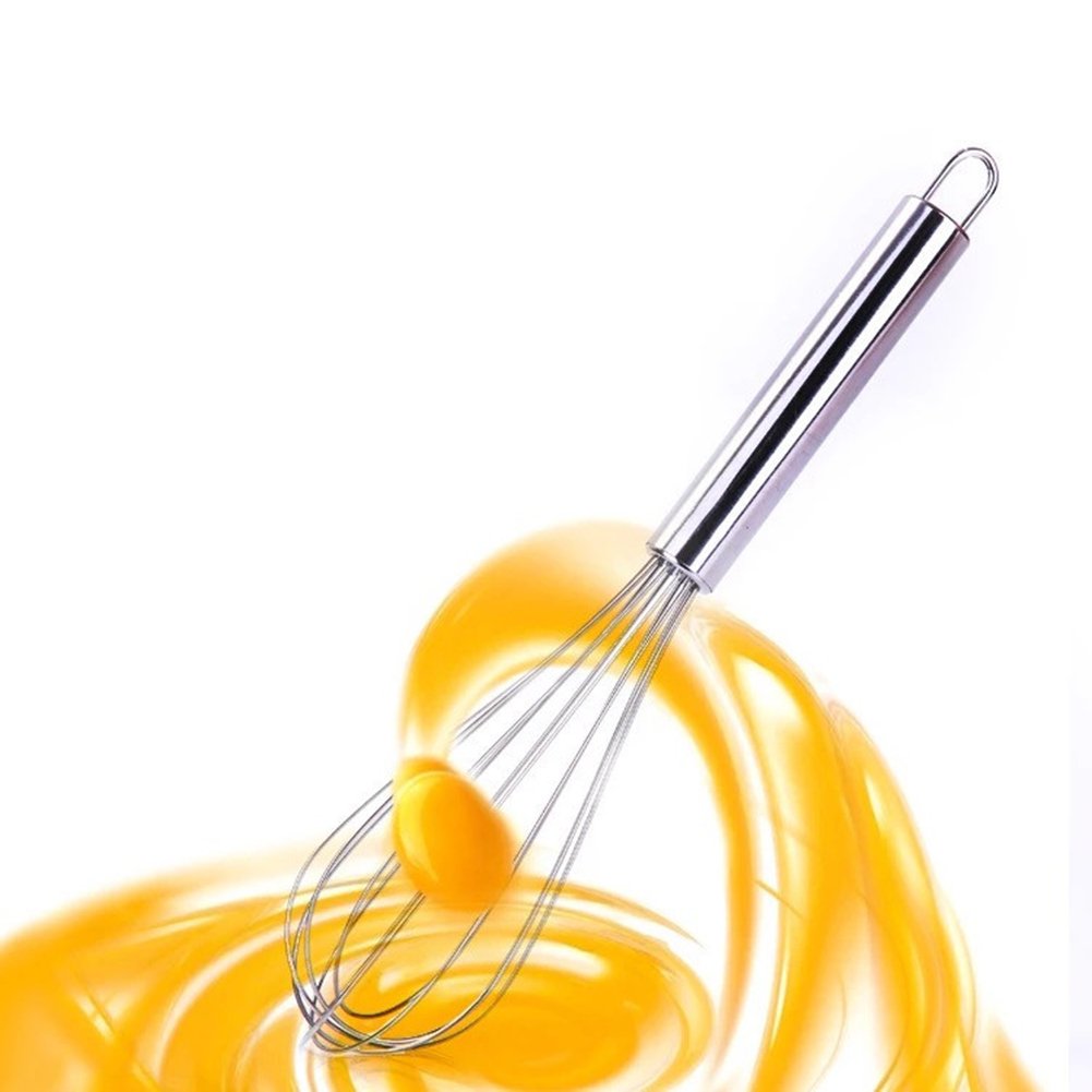 8/10/12 Inch Stainless Steel Balloon Whisk - Durable Wire Egg Beater & Mixer for Baking, Cooking, Whipping Cream - Perfect Kitchen Tool for Home Bakers & Chefs (Ideal for Cakes, Meringues, Pancakes & More)