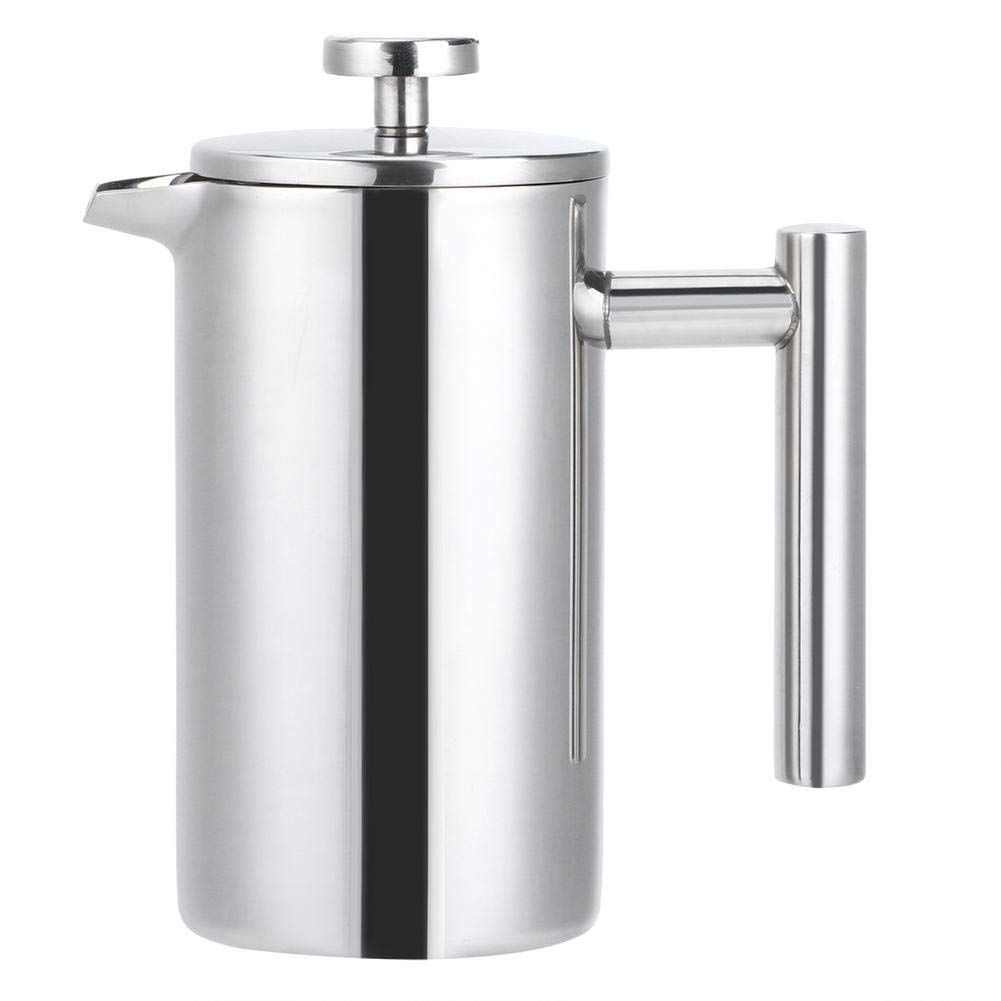 TOPINCN 350ml Double-Wall Stainless Steel French Press Coffee Maker - Insulated Thermal Coffee & Tea Pot for Home, Office, Camping & Travel