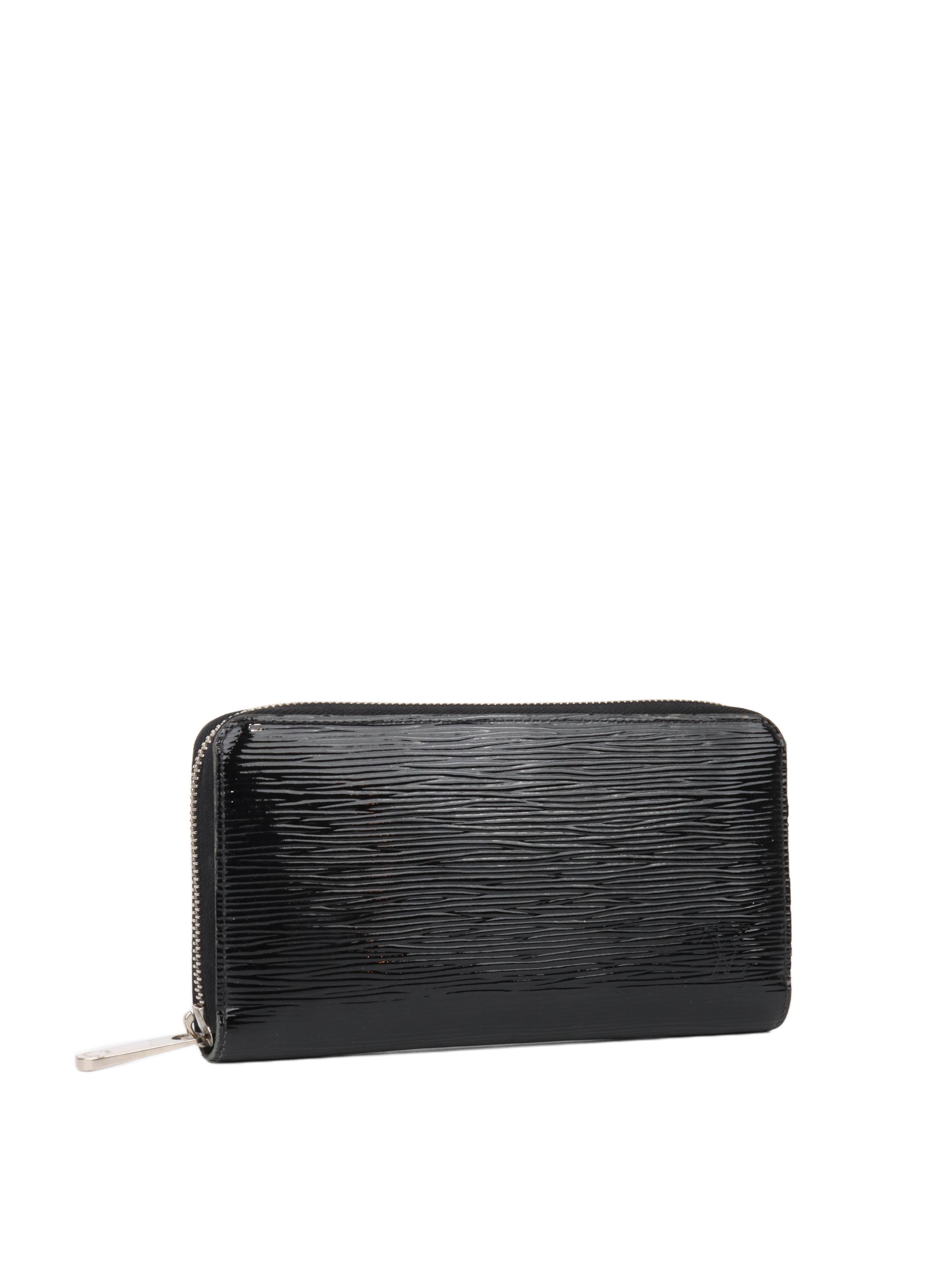 Louis Vuitton Black EPI Leather Zip Wallet for Men & Women | Luxury Compact Card Holder with RFID Protection | Perfect for Travel, Business & Everyday Use