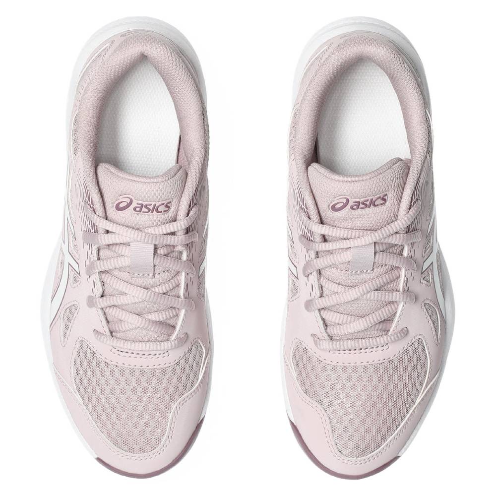 ASICS Upcourt 6 GS Junior Indoor Court Shoes for Girls - Watershed Rose/White - Volleyball, Badminton & Indoor Sports Sneakers