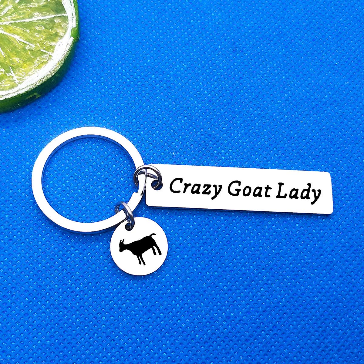 Goat Charm Keychain - Unique Goat Lover Gift for Women & Girls - Perfect for Crazy Goat Lady, BFF, Friends - Inspirational Graduation, Birthday & Christmas Gift - Great for Daily Use, Key Organization & Gift Giving