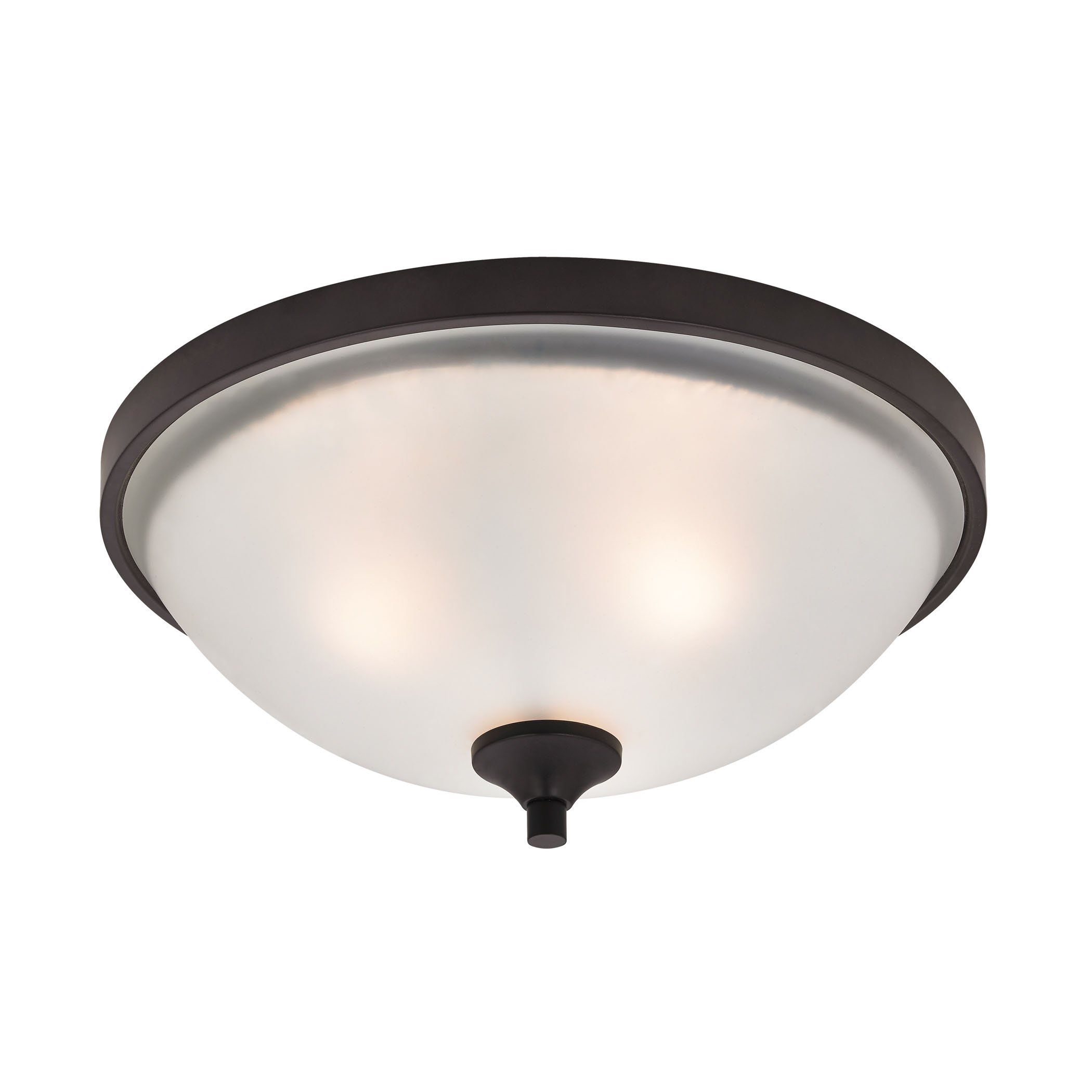 Elk Home Cornerstone Lighting 2003FM/10 Thomas Flush Mount Ceiling Light Fixture - Oil-Rubbed Bronze Finish - Perfect for Bedroom, Hallway, or Entryway Lighting