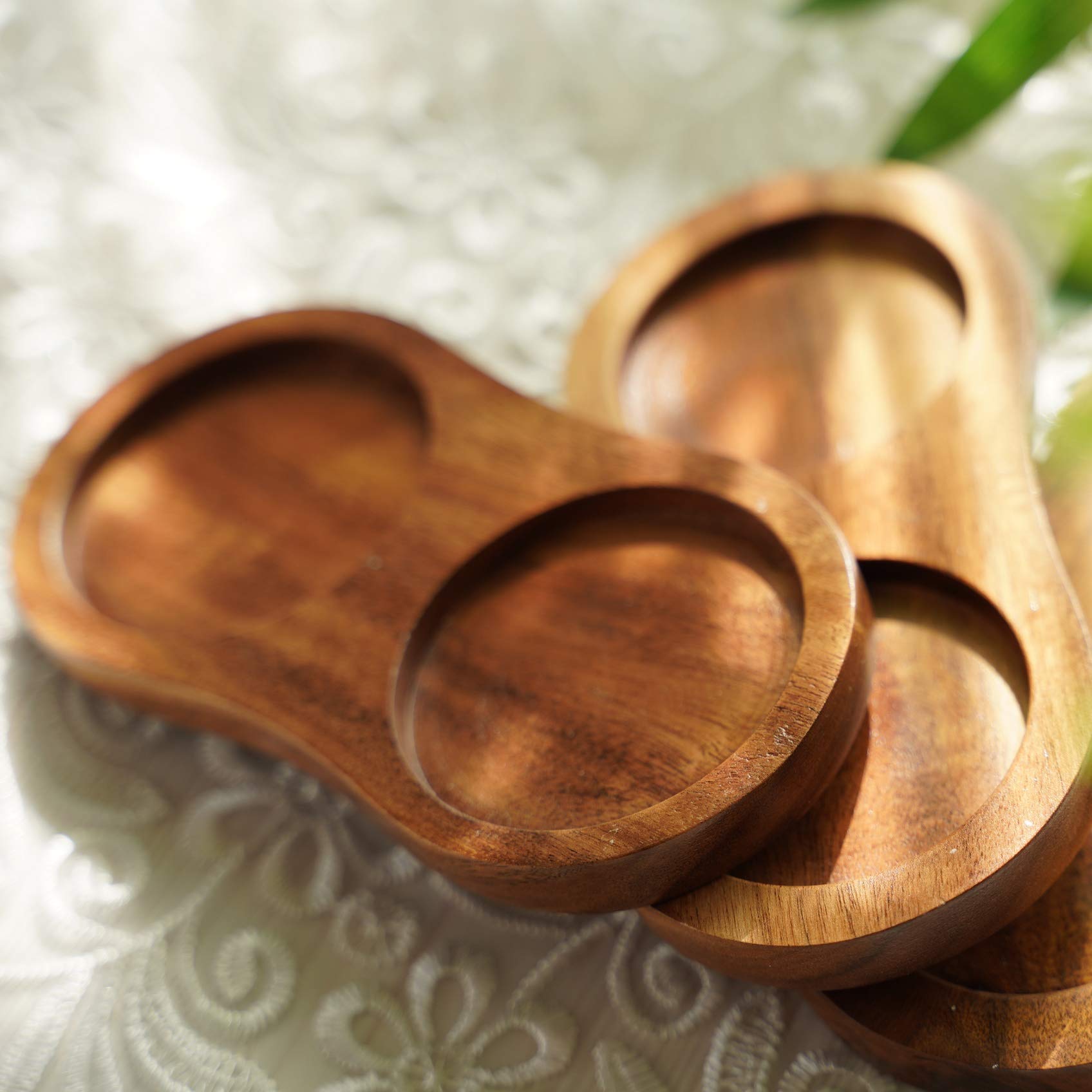 Premium Acacia Wood Salt and Pepper Mill Tray - 6cm/2.36