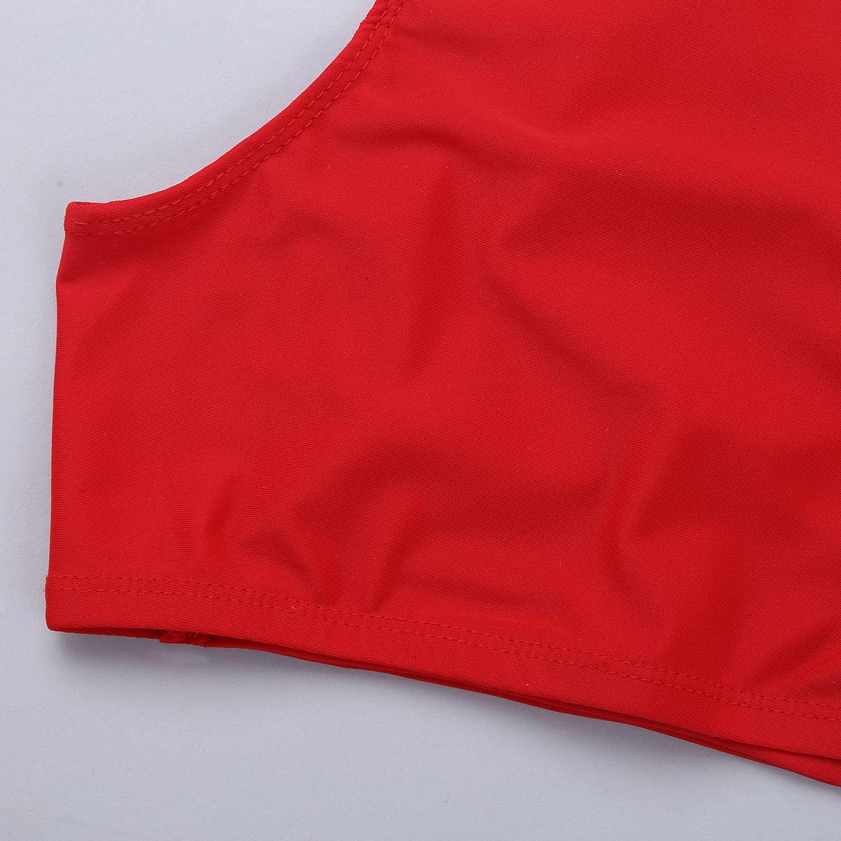 Girls Mock Neck Cross Straps Back Crop Top - Breathable Dance Sports Bra for Yoga, Gym & Active Wear