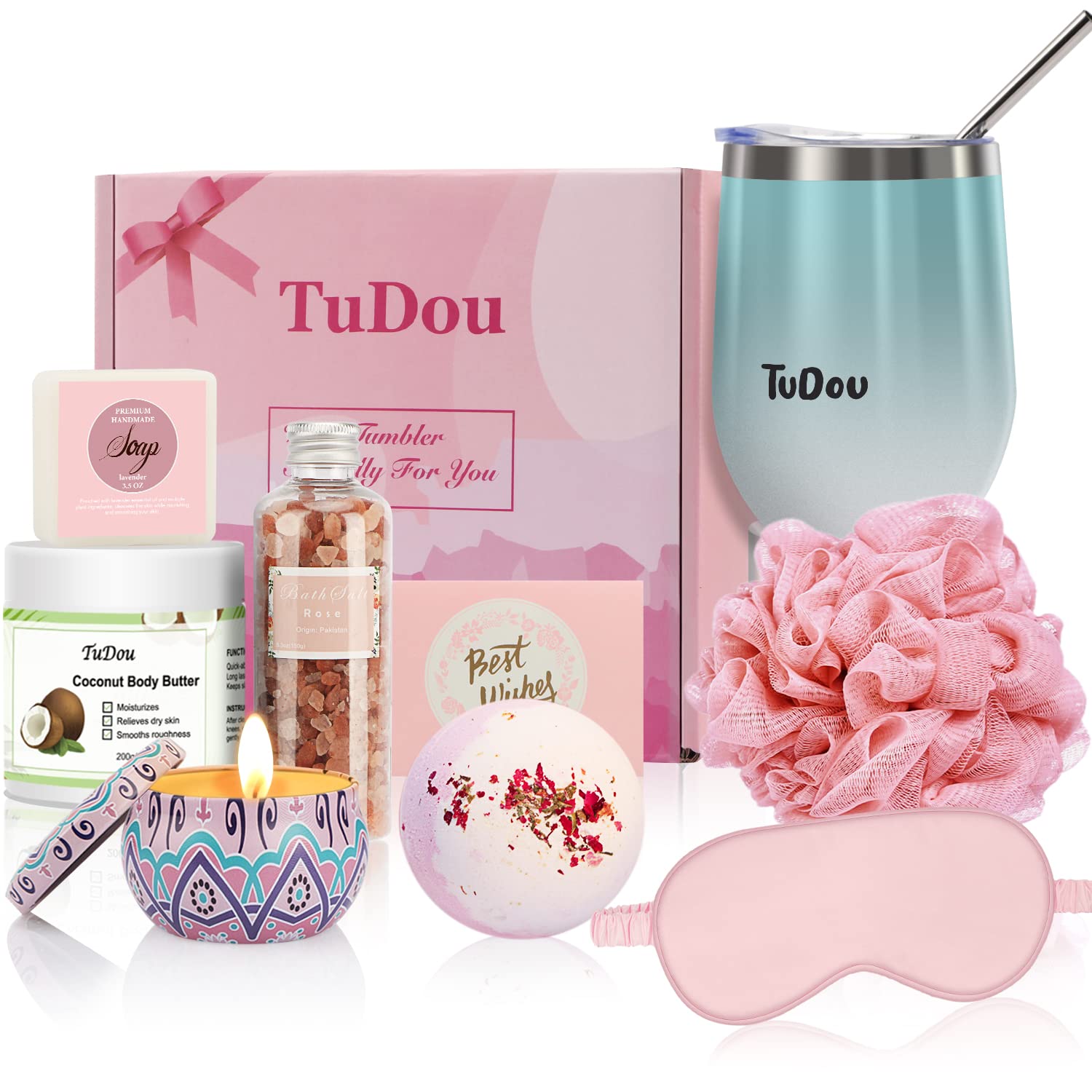 Premium Relaxation Spa Bath Gift Set for Women - Self Care Package with Birthday, Get Well Soon, Christmas Gifts for Her, Mum, Sister, Wife & Friends | Perfect for Home Spa Nights, Stress Relief & Pampering Moments