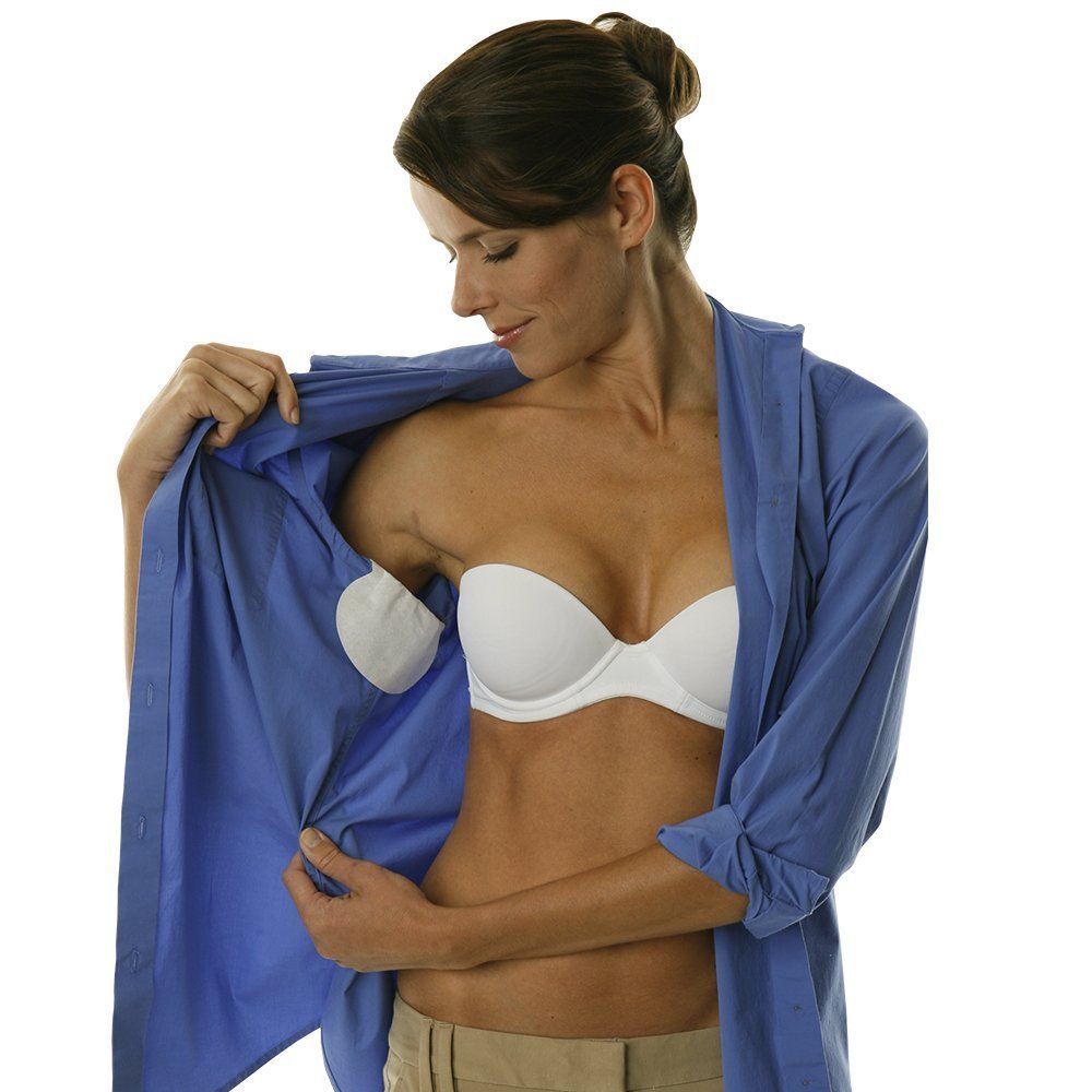 Kleinert's Disposable Underarm Pads for Women - 24 Count, Contoured Shape, Regular Size (4 3/8