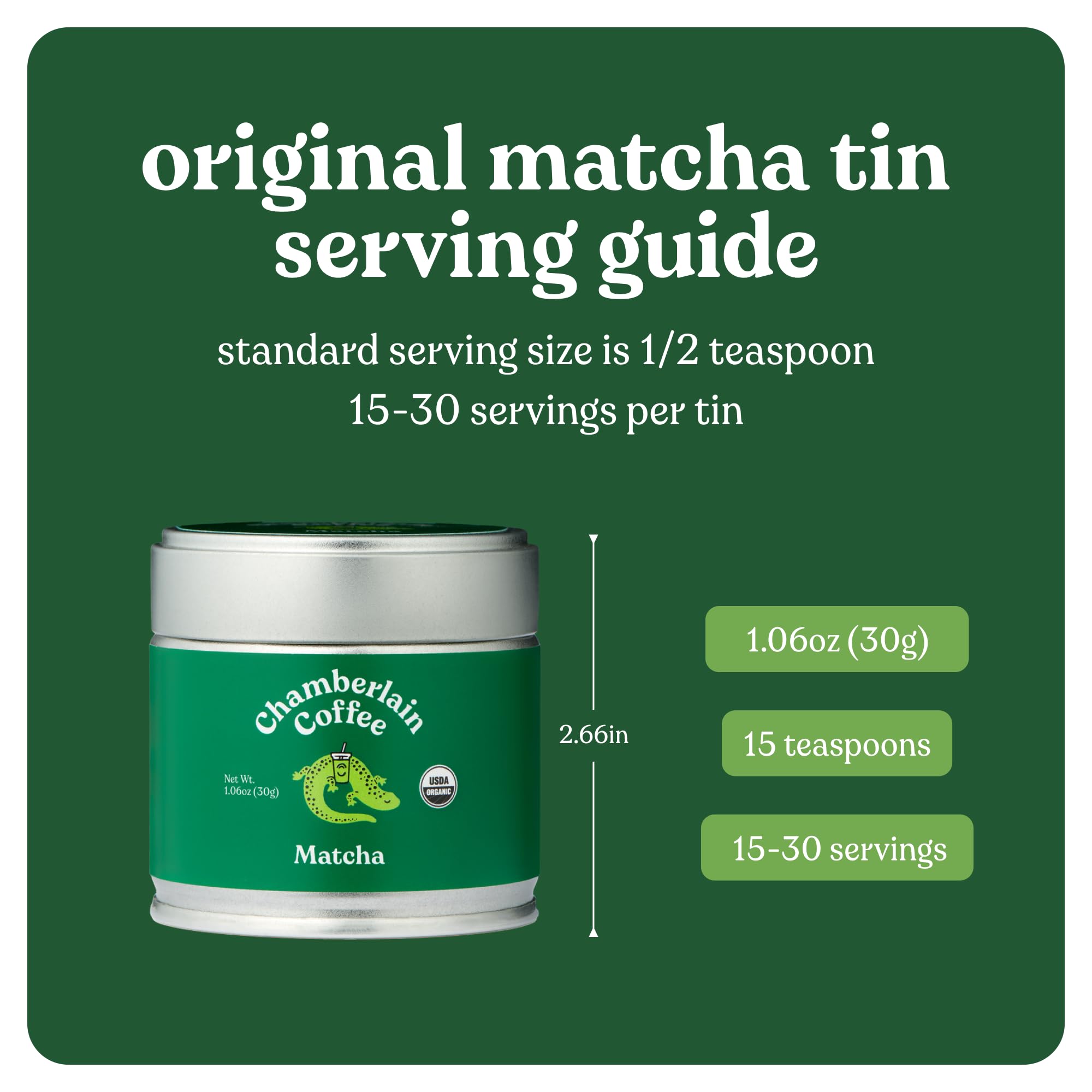 Chamberlain Coffee Matcha Starter Kit - Premium Ceremonial Grade Green Tea Matcha Powder with Milk Frother, Mason Jar & Stainless Steel Straws (1.06 Oz) - Perfect for Home Baristas, Tea Lovers & Healthy Morning Routines