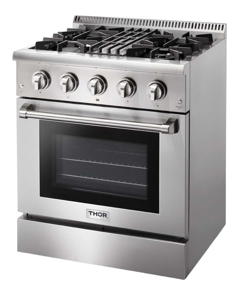 THOR Kitchen HRD3088U 30-Inch Professional Dual Fuel Range - Gas Stove & Electric Oven for Home Chefs & Serious Cooks - Perfect for Gourmet Cooking, Baking, and Entertaining in Modern Kitchens