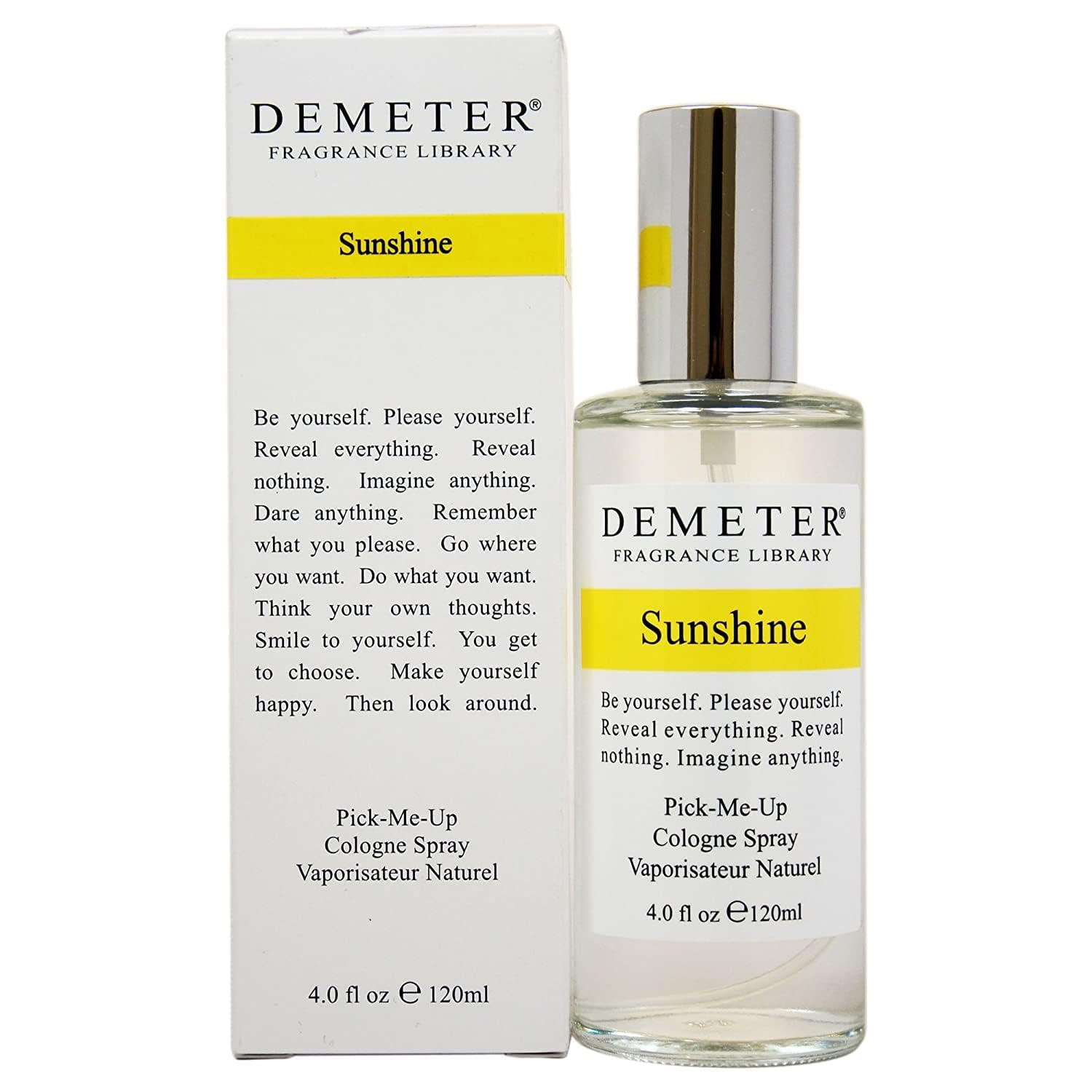Demeter Sunshine Cologne Spray - 4 oz Fresh Citrus Scent for Men & Women | Perfect for Summer Days, Office Wear & Gift Giving