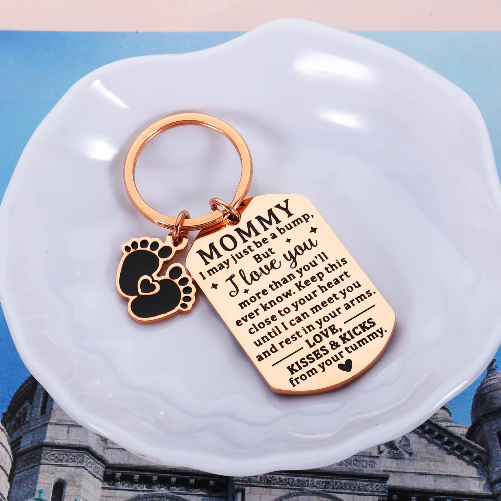 Personalized Pregnancy Keychain for Expecting Moms - Thoughtful Gift for Baby Shower, First-Time Mothers & New Moms (Mommy/Mama to Be) - Perfect for Christmas, Birthday & Special Occasions - Ideal for Nursery Decor, Baby Announcements & Pregnancy Milestones