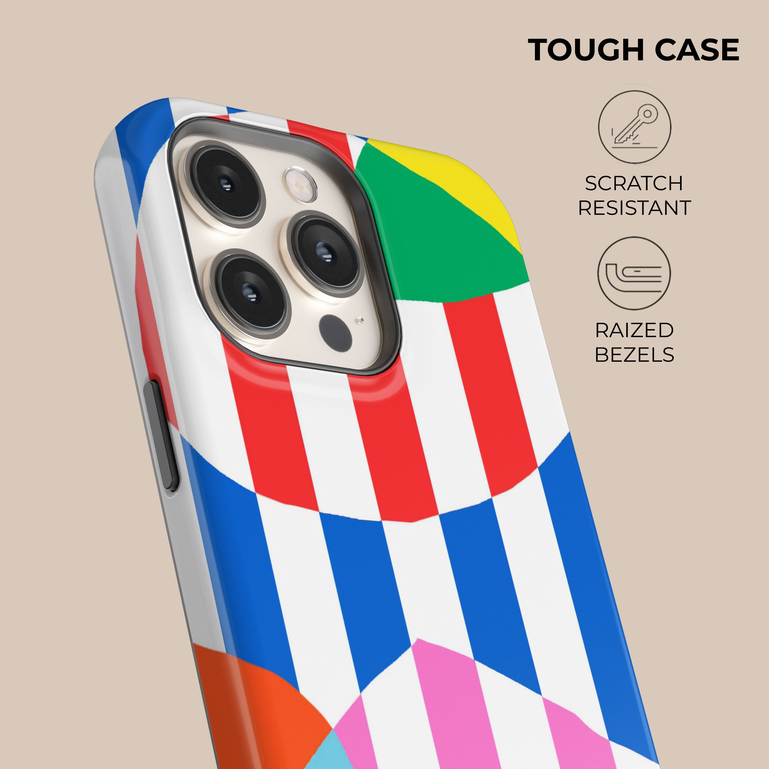 Stripped Symphony Phone Case - Trendy Protective Cover for iPhone & Samsung | Perfect for Daily Use, Travel & Outdoor Activities