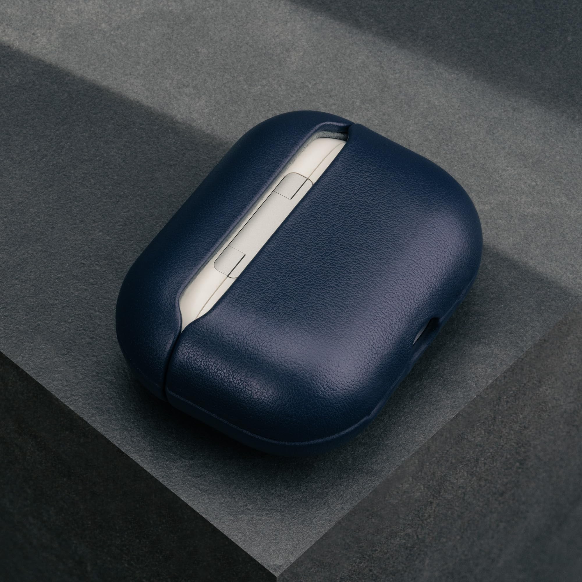 TORRO Genuine Leather Case for AirPods Pro 1st & 2nd Gen - Premium Protective Cover with Soft Inner Lining (Blue) - Perfect for Travel, Workouts & Everyday Use