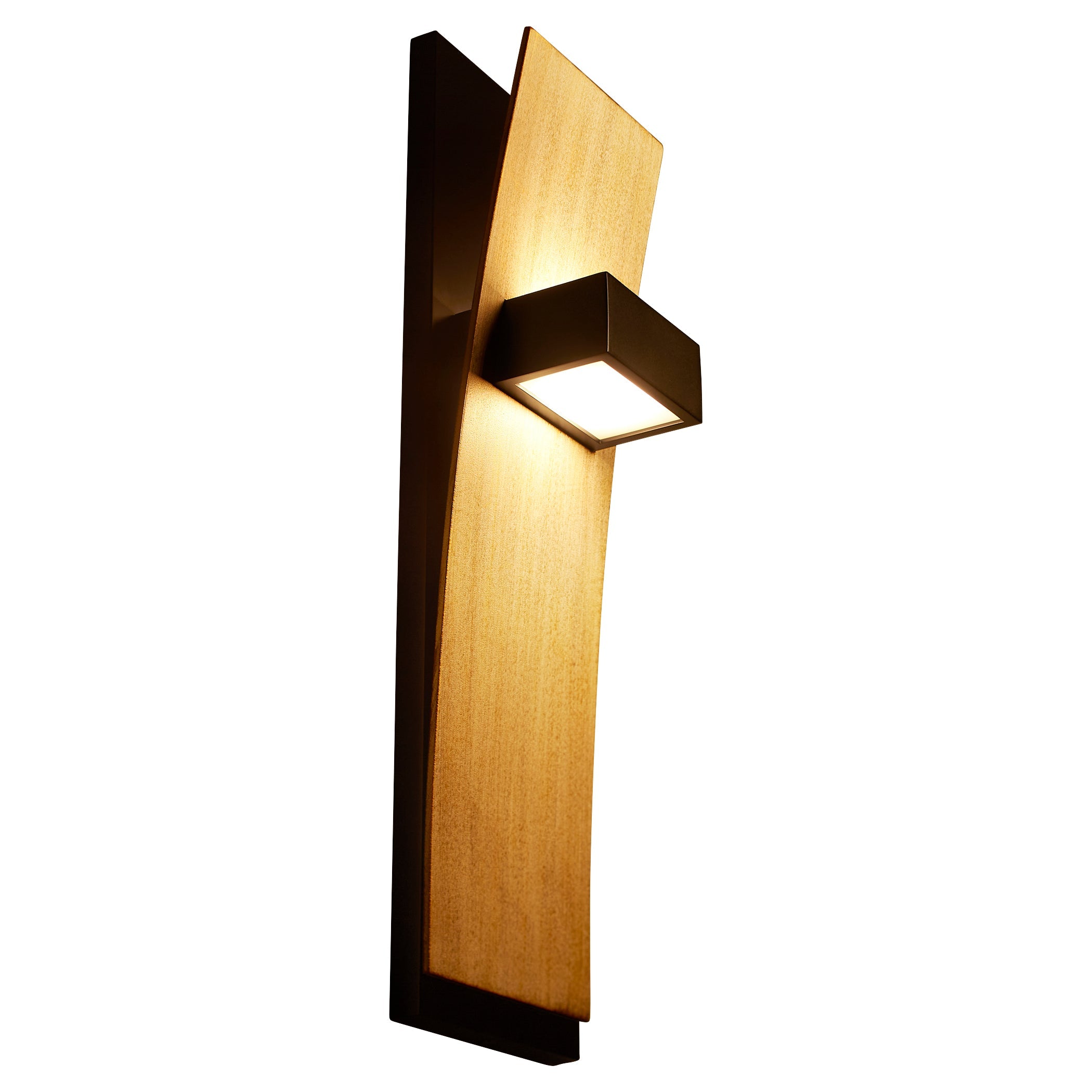 Dario 3 400 1541 Modern Wall Sconce Light Fixture in Black with Weathered Oak Finish - Perfect for Living Room, Bedroom, or Hallway Lighting