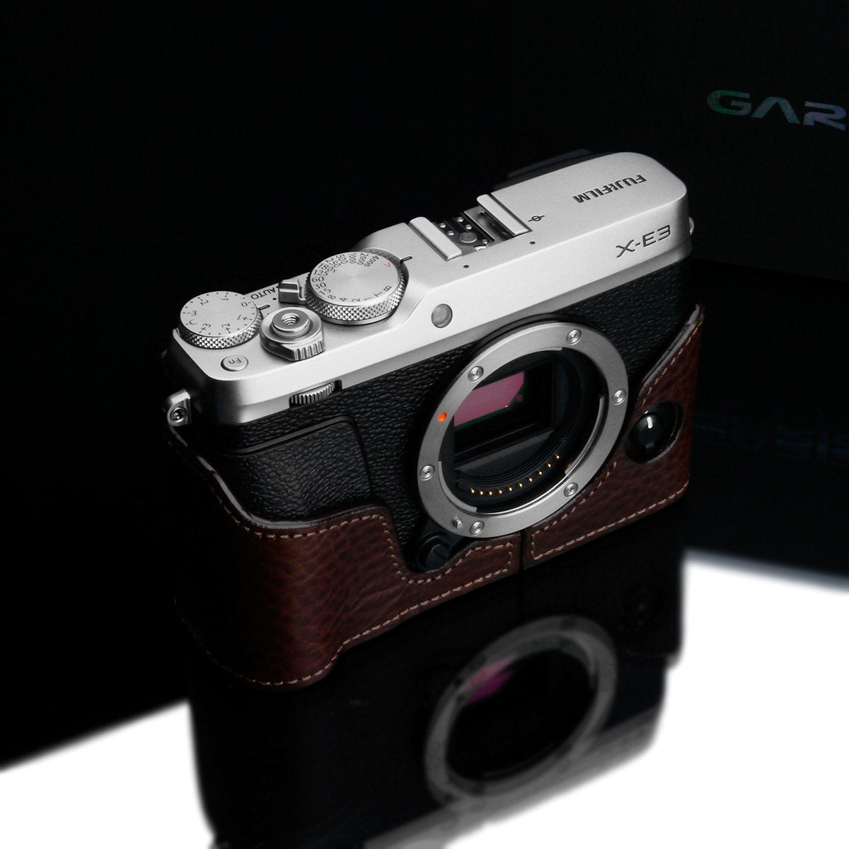 Gariz Brown Leather Camera Half Case XS CHXE3BR for Fujifilm X-E3 - Premium Protection & Style for Travel & Street Photography