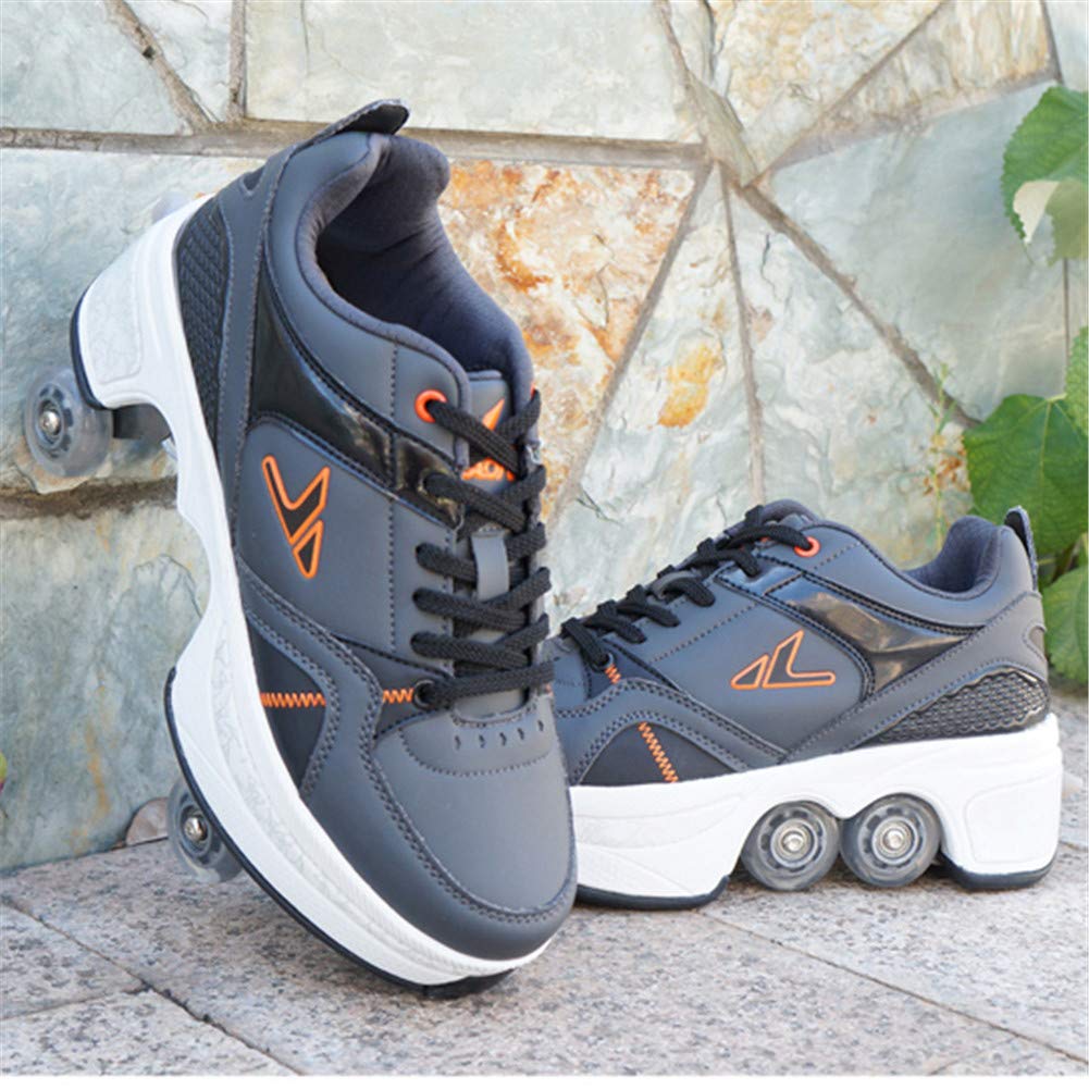 Roller Skate Shoes for Women, Men, Boys & Kids - Adjustable Wheel Sneakers for Beginners | Unisex Roller Shoes for Outdoor Fun, Sports & Gifts