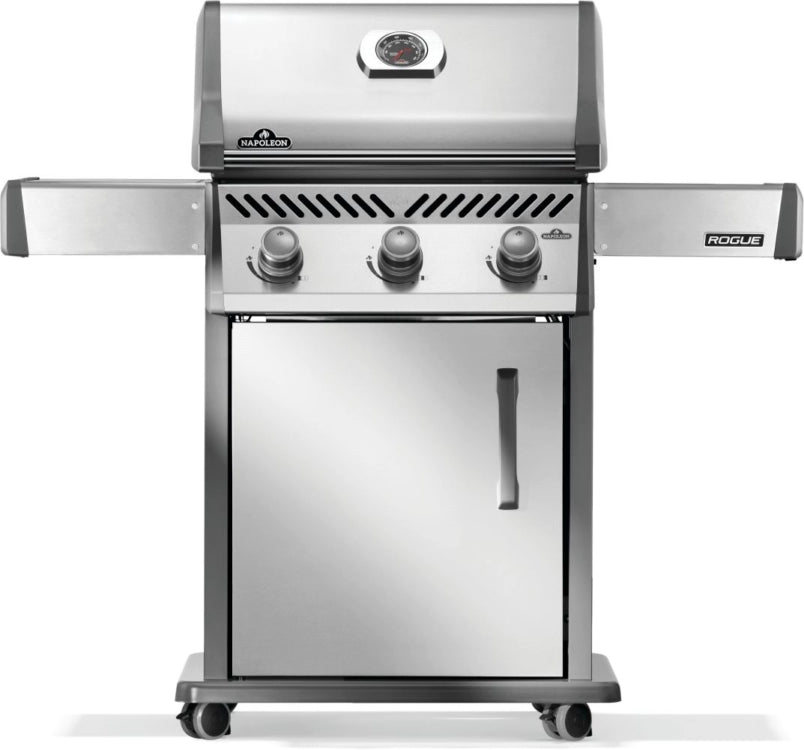 Napoleon Rogue 425 3-Burner Freestanding Stainless Steel Gas Grill for Outdoor BBQ, Backyard Cooking & Patio Entertaining