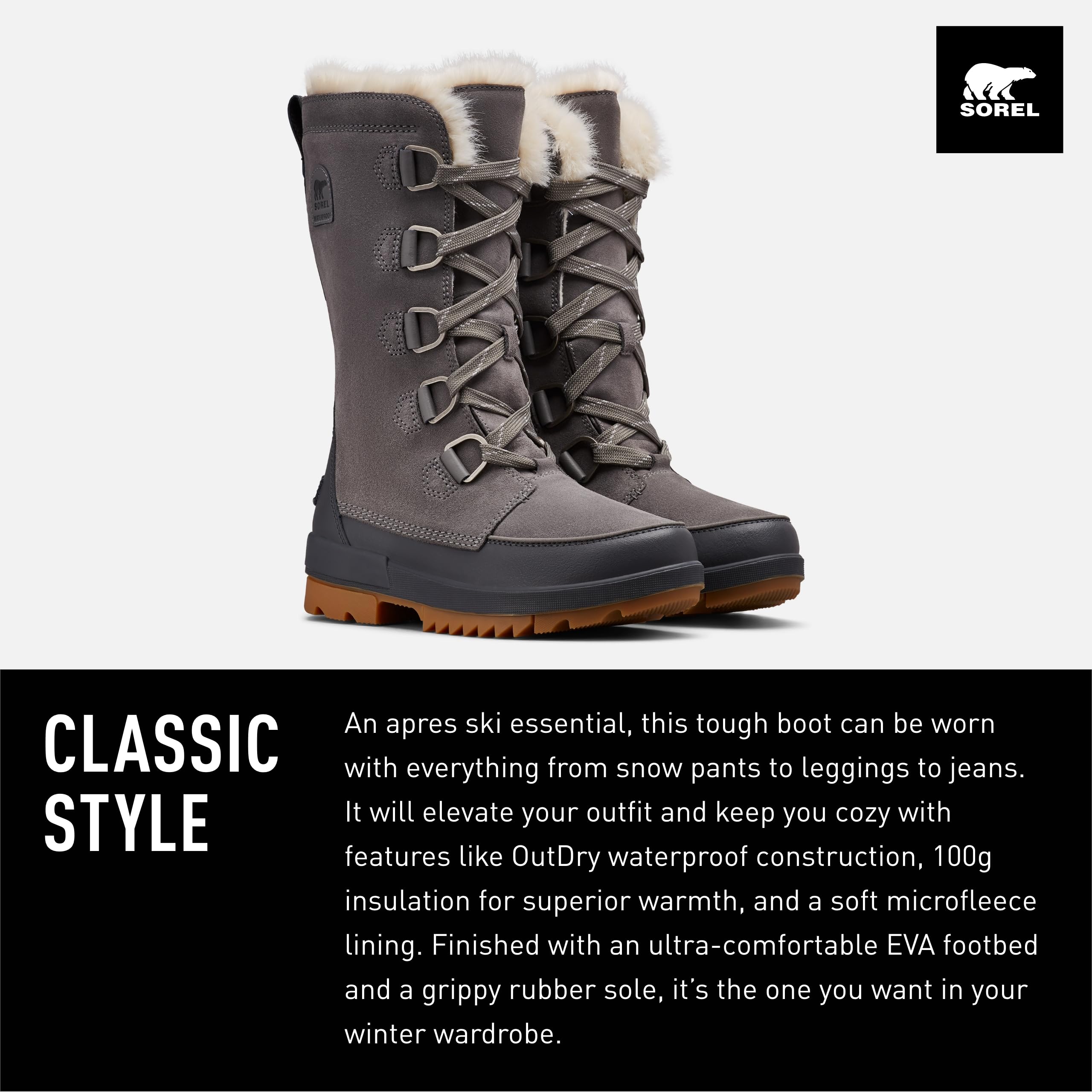 Sorel Tivoli IV Tall Waterproof Winter Boots for Women - Insulated Snow Boots with Traction for Cold Weather & Outdoor Activities