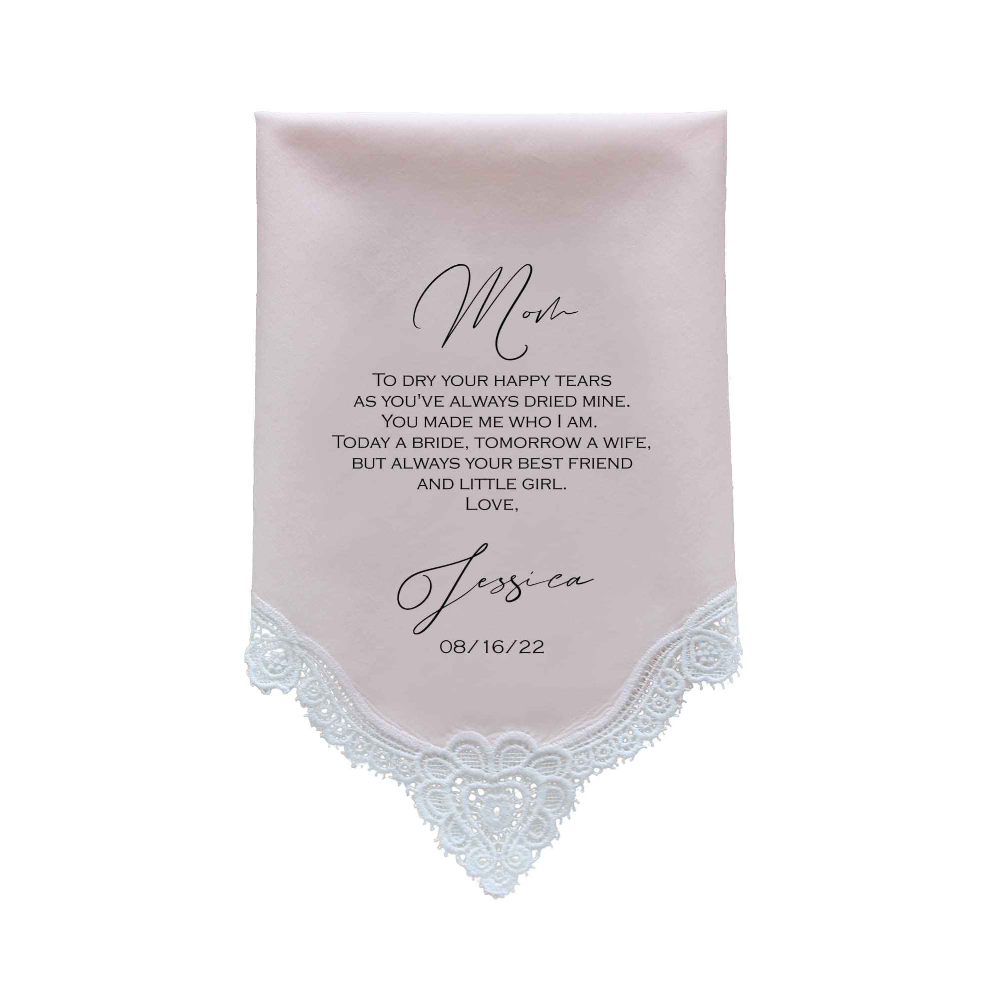 Elegant Wedding Handkerchief for Mother of the Bride - Thoughtful Gift from Bride or Daughter - Perfect for Wedding Ceremony & Emotional Moments - by Snugahug