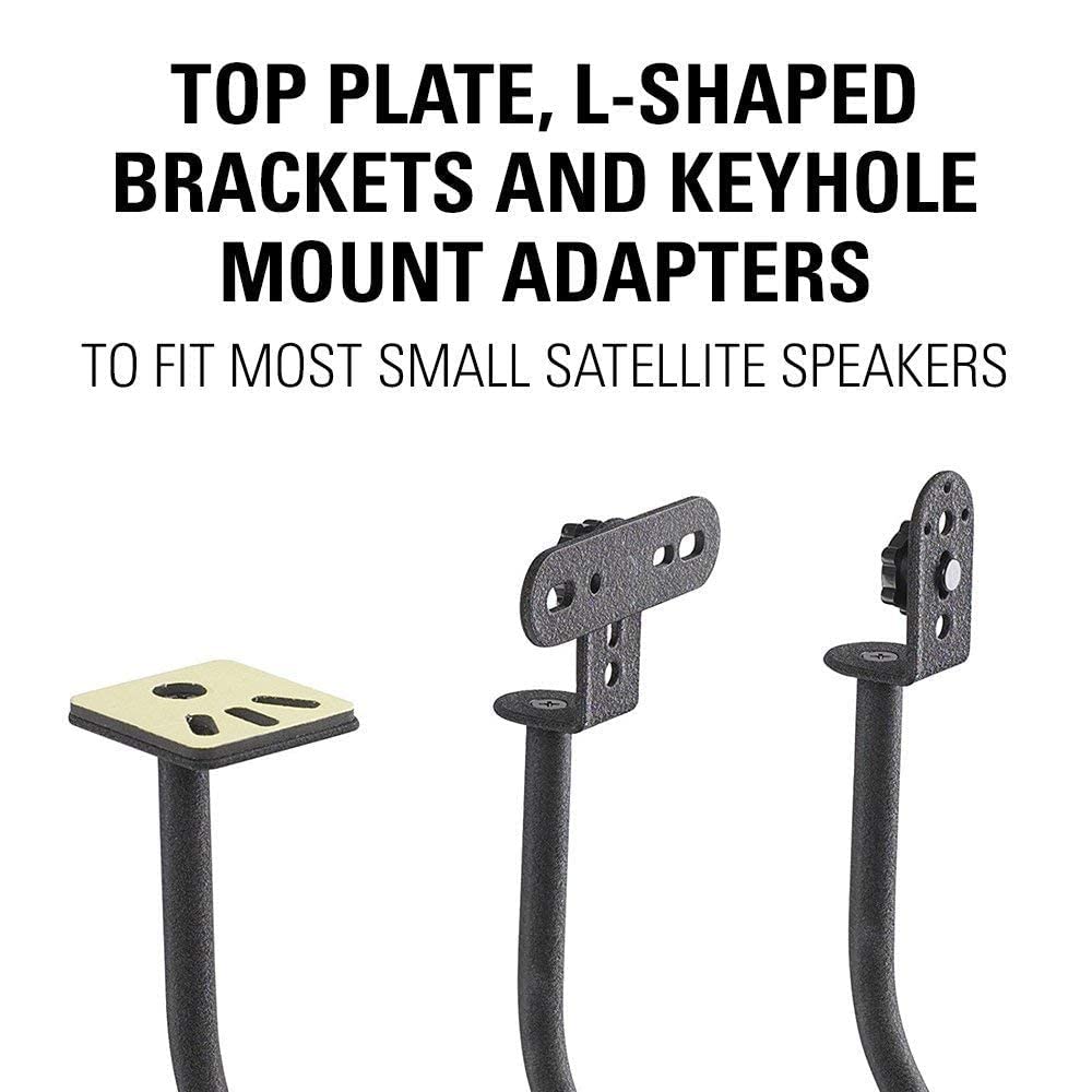 SANUS Adjustable Height Speaker Stand - Extends 28
