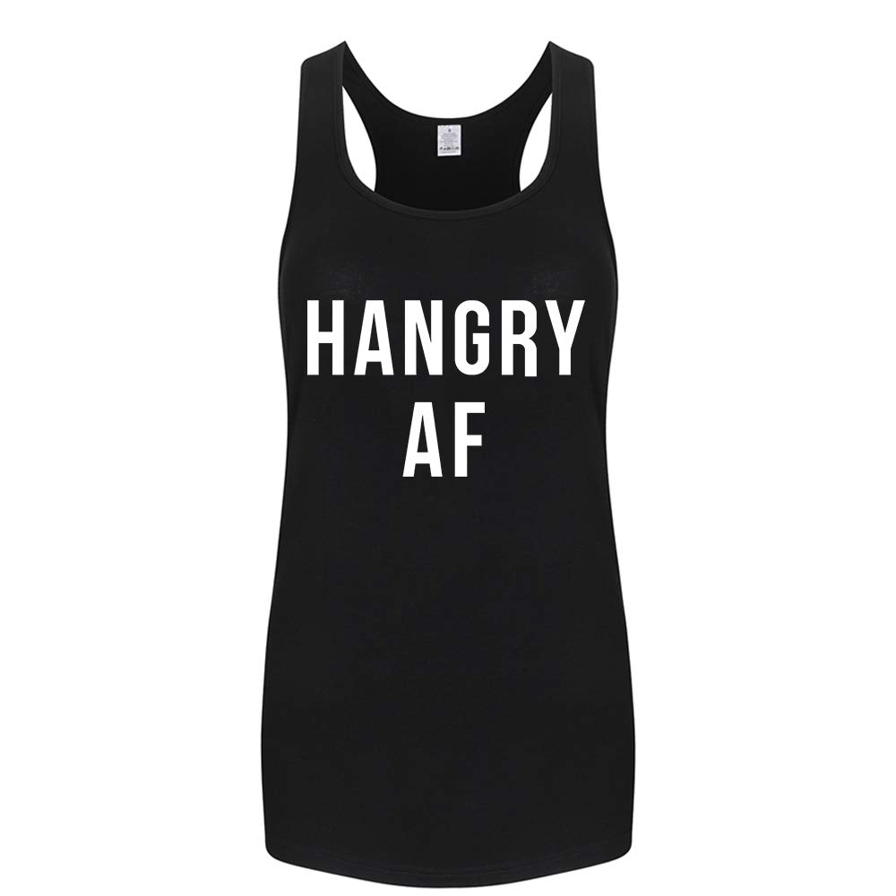 Funny 'Hangry AF' Workout Tank Tops for Women - Racerback Sleeveless Gym Shirts for Fitness & Running | Perfect for Yoga, Workouts & Casual Wear
