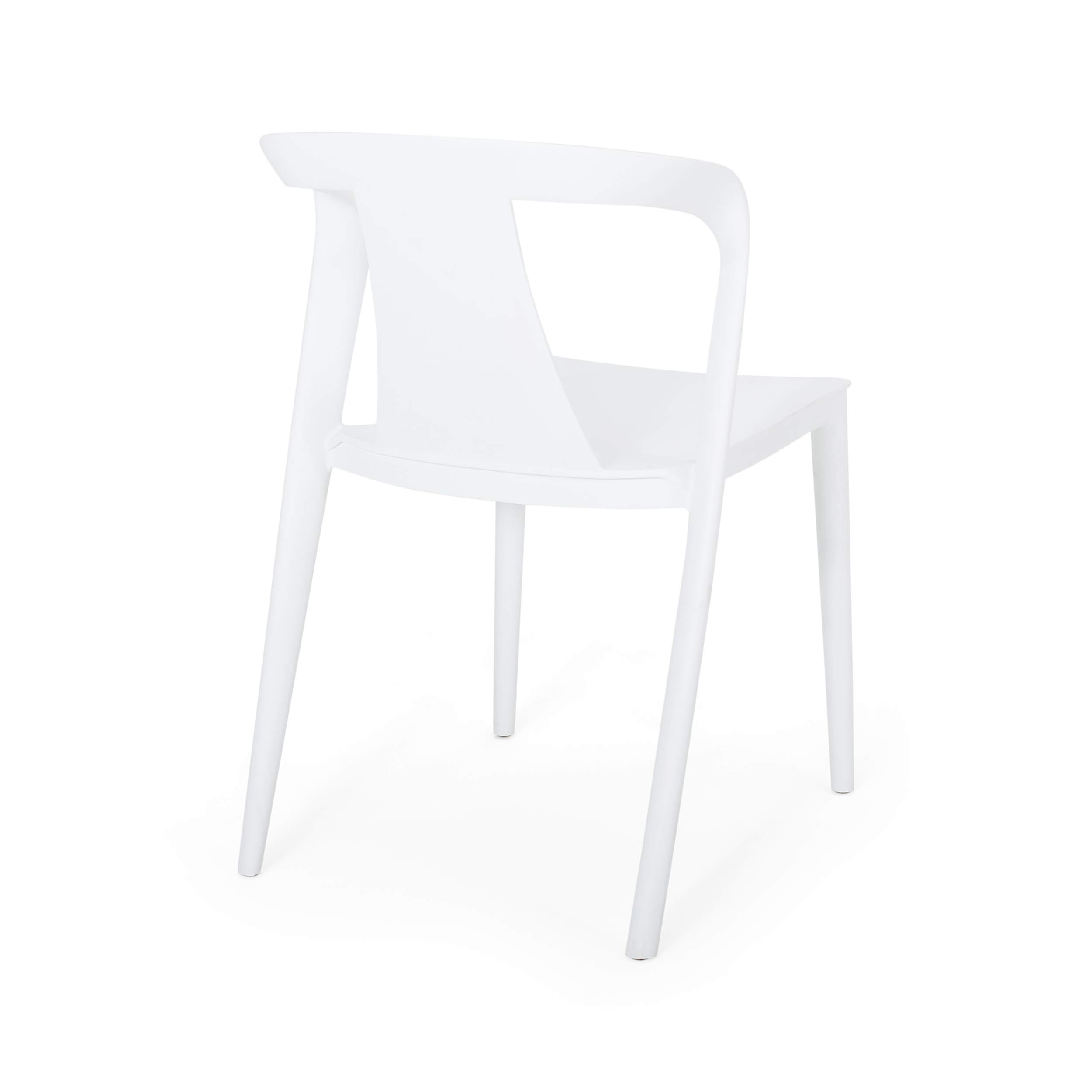 Christopher Knight Home Ianthe Outdoor Dining Chairs (Set of 2) - White Patio Furniture for Garden, Poolside, Backyard & Restaurant Use