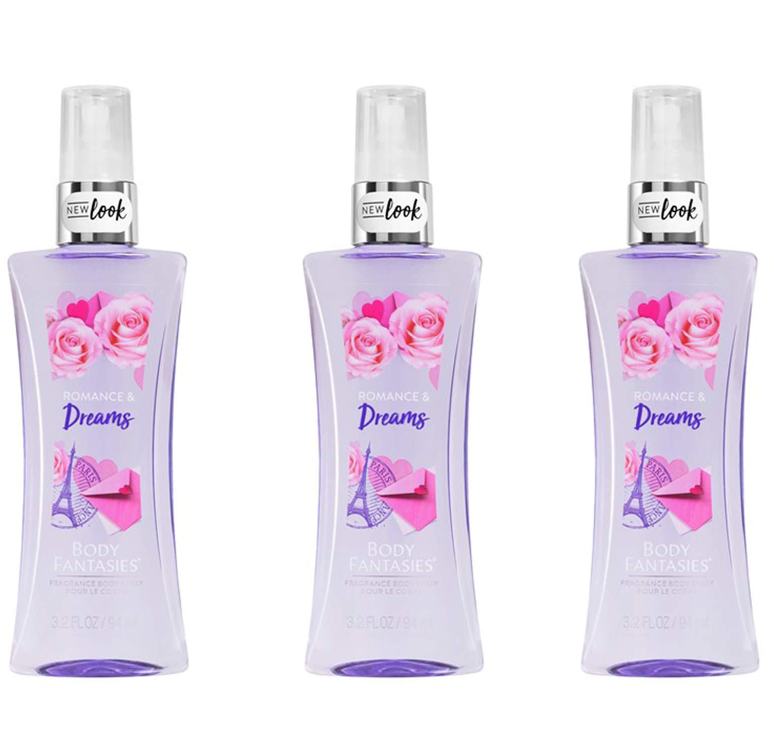 Body Fantasies Signature Body Mist 94ml - Romance & Dream Fragrance (Pack of 3) | Long-Lasting Women's Perfume Spray for Daily Wear, Date Night & Gift Giving
