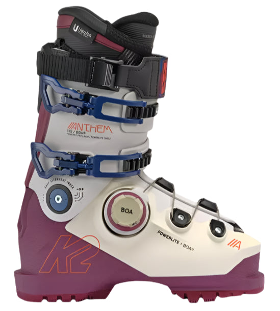 K2 Women's Anthem 115 BOA Ski Boots 2025 - Lightweight & Comfortable for All-Mountain Skiing - Perfect for Resort & Backcountry Adventures