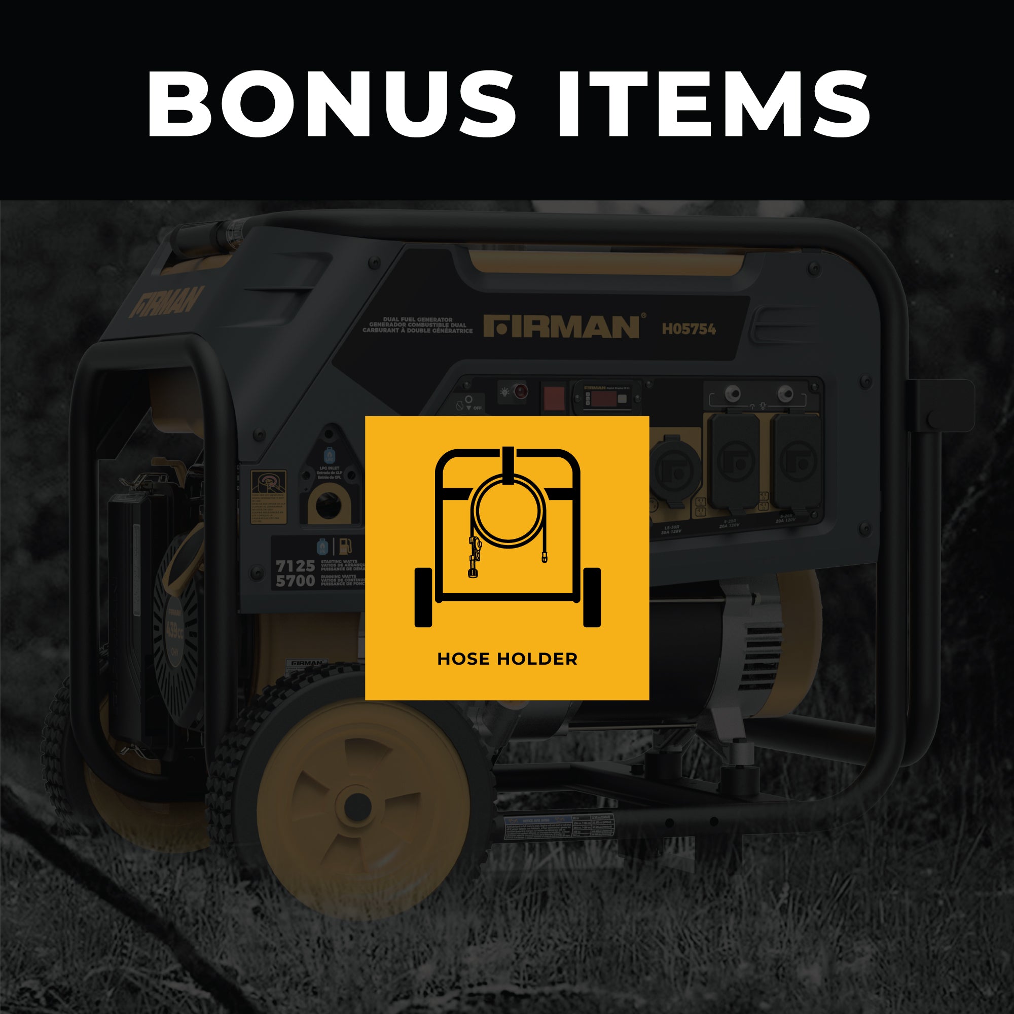 5700W Dual Fuel Portable Generator with Recoil Start - 120V/240V Output for Camping, Emergency Power & Outdoor Activities