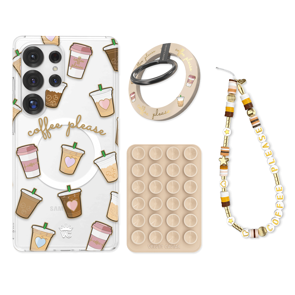 Premium Samsung Bundle Set with Coffee First Design - Ergonomic Grip for Comfortable Use - Perfect for Home, Office, and Travel Accessories