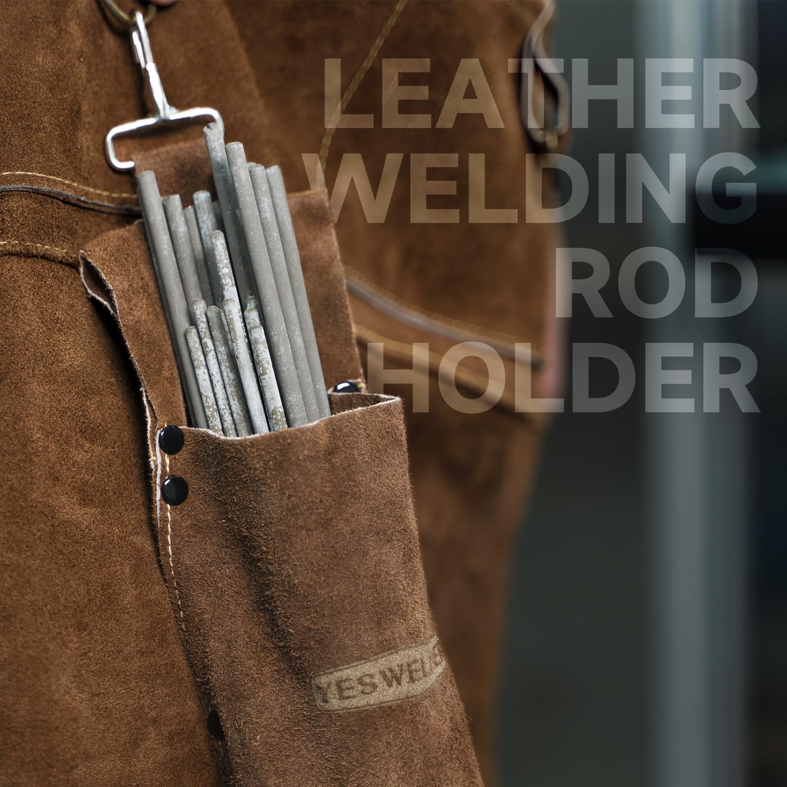 YESWELDER Heavy Duty Leather Welding Jacket for Men & Women - Heat & Flame Resistant Welding Coat - Ideal for Metal Fabrication, Construction & DIY Welding Projects