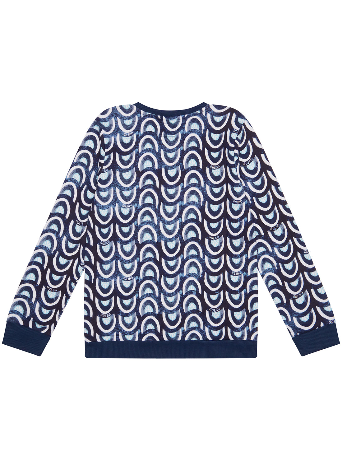 Blue Floral Tile Active Top for Women - Yoga, Running & Gym Workouts - Comfortable & Stylish Workout Shirt (Size 2-7)