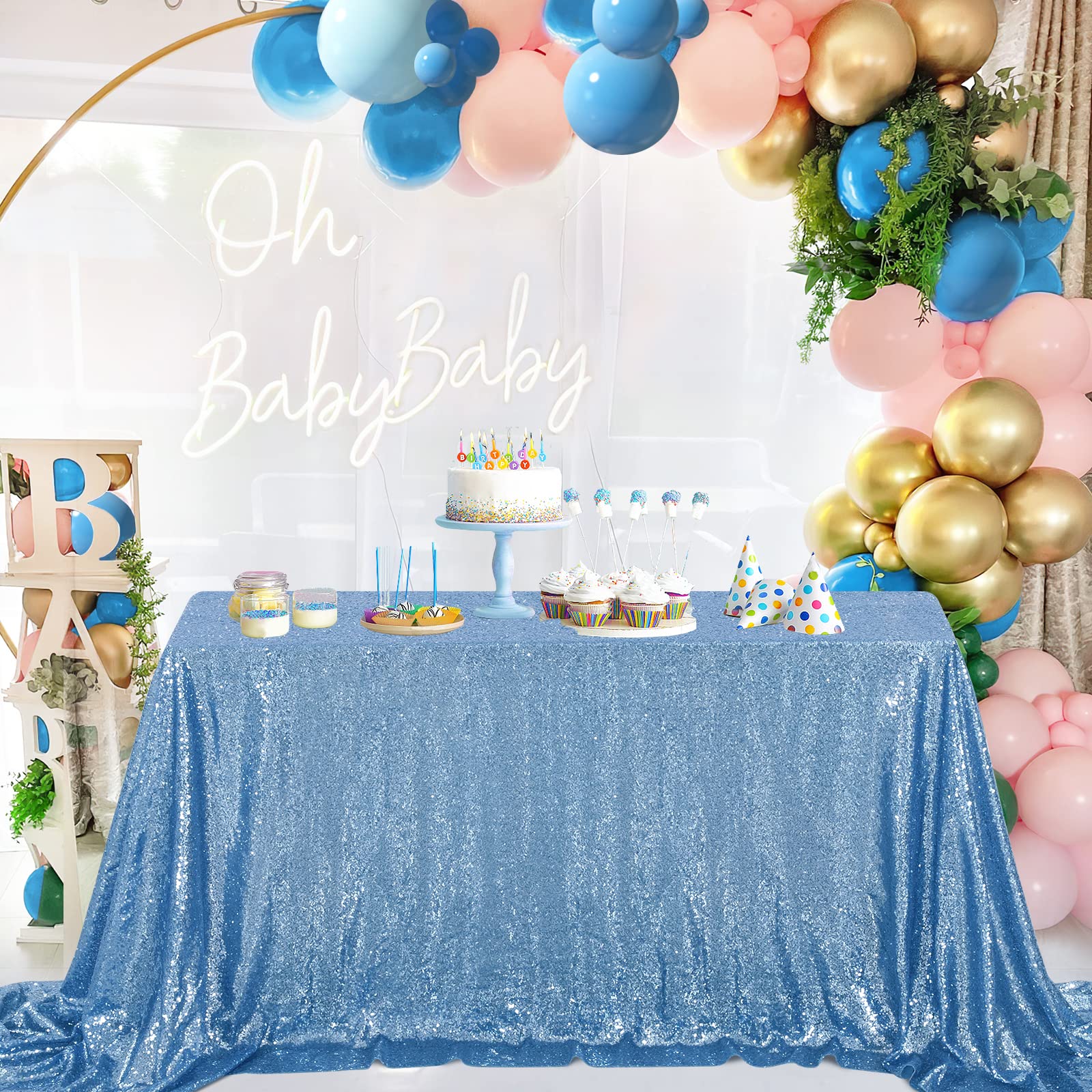Sparkly Sequin Tablecloth 60x102