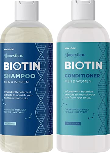 Biotin Shampoo & Conditioner Set with Hair Growth Supplements - Biotin & Horsetail Herb Capsules for Stronger Hair, Skin & Nails - Volumizing Shampoo for Thin, Fine & Color-Treated Hair - Perfect for Daily Hair Care & Styling