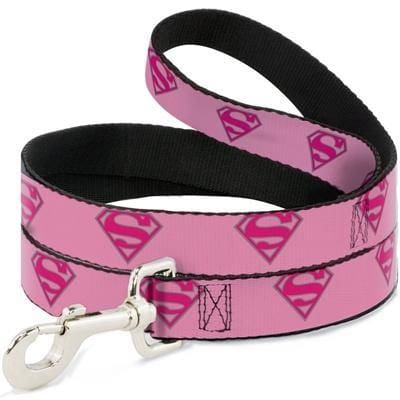 Superman Shield Pink Dog Leash - Durable Nylon Pet Leash for Small & Medium Dogs - Perfect for Walking, Training & Cosplay Playtime