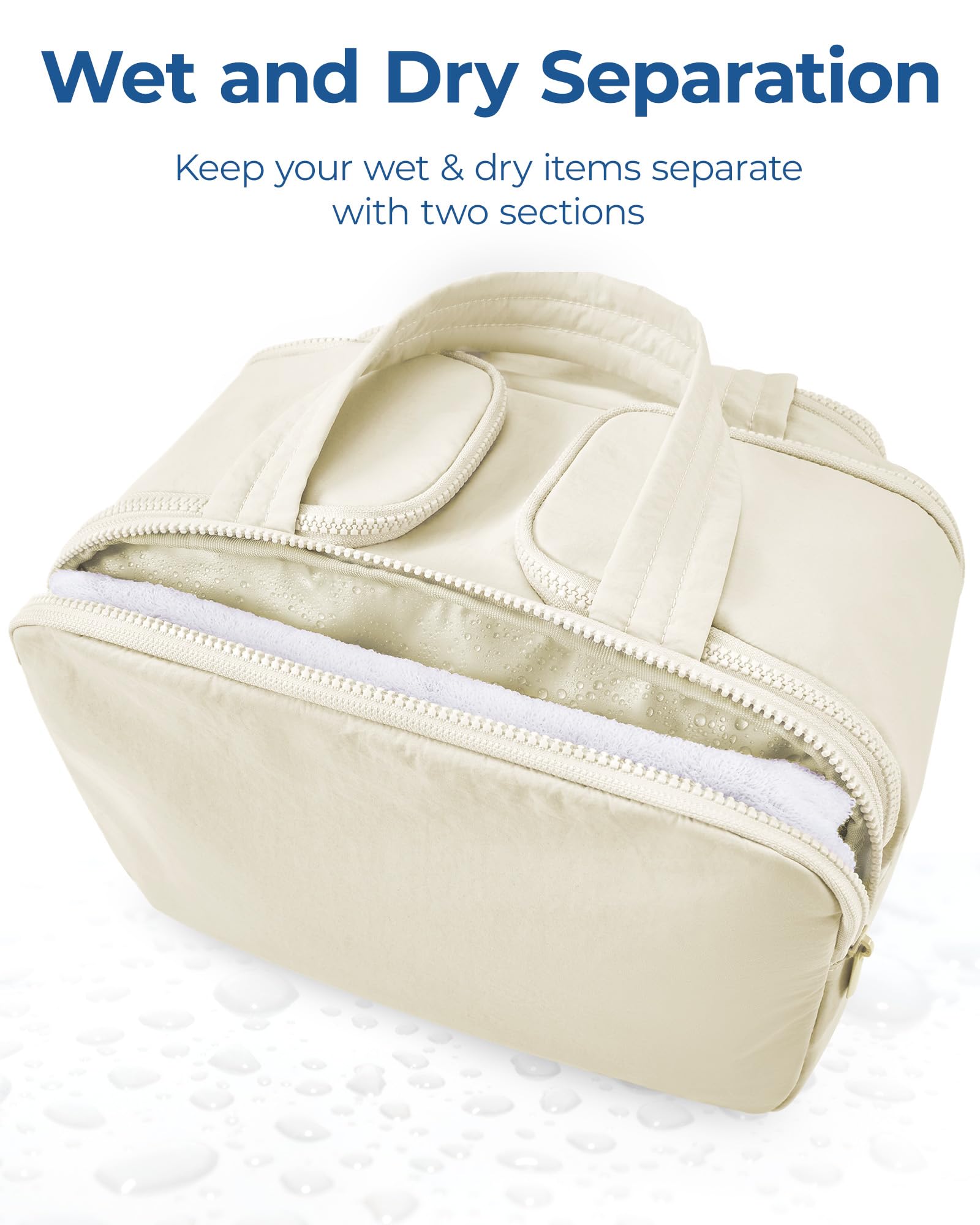 BAGSMART Travel Toiletry Bag - Large Cosmetic Organizer for Women | Perfect for Travel & Daily Use