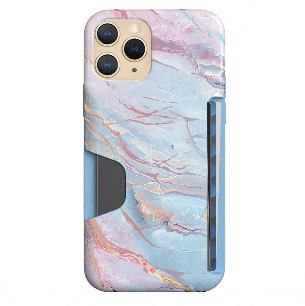 Holo Moonstone iPhone Wallet Case - Slim Protective Phone Cover with Card Holder - Perfect for Everyday Use, Travel, and Shopping