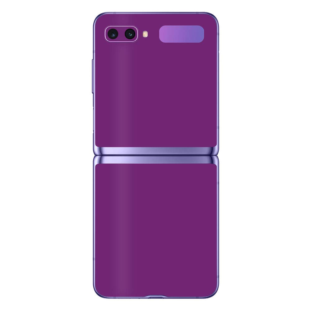 MightySkins Solid Purple Vinyl Skin Wrap for Samsung Galaxy Z Flip 5 | Protective & Durable Decal Cover | Easy to Apply & Remove | Made in USA | Perfect for Daily Protection & Style Customization