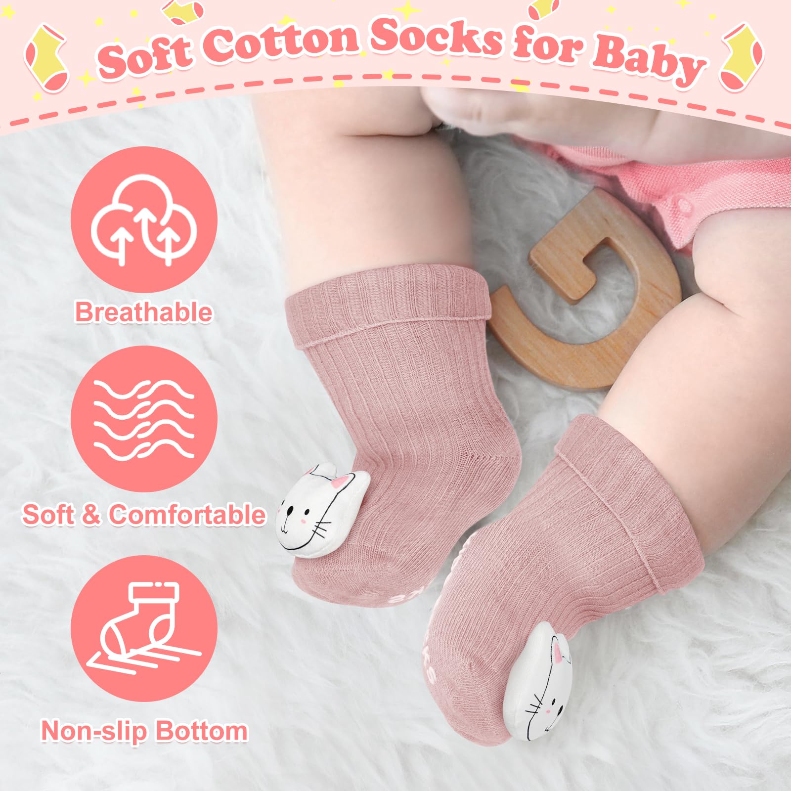 10Pcs Premium Baby Shower Gift Set for Girls - Essential Welcome Baby Girl Gift Basket with Cute Outfits, Blanket & Accessories - Perfect for Newborn Celebrations, Christening & First Birthday Parties