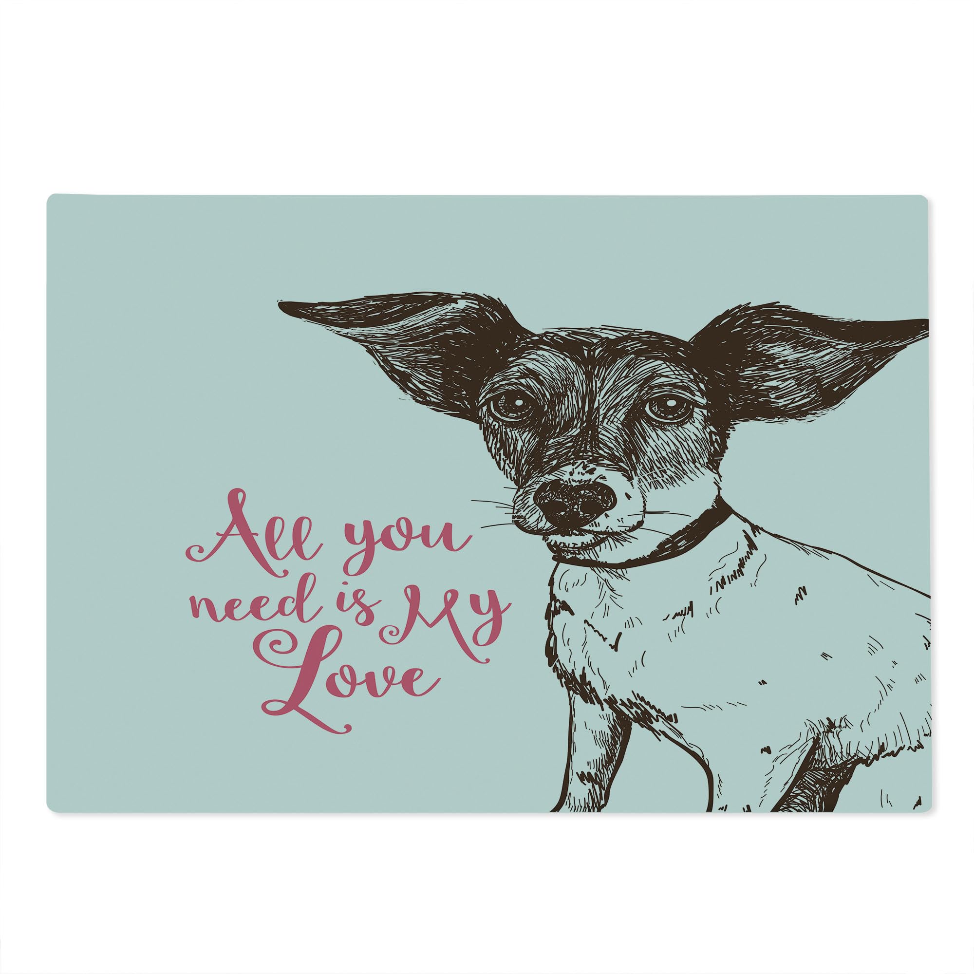 Ambesonne Jack Russell Dog Cutting Board - Sketch Design with 