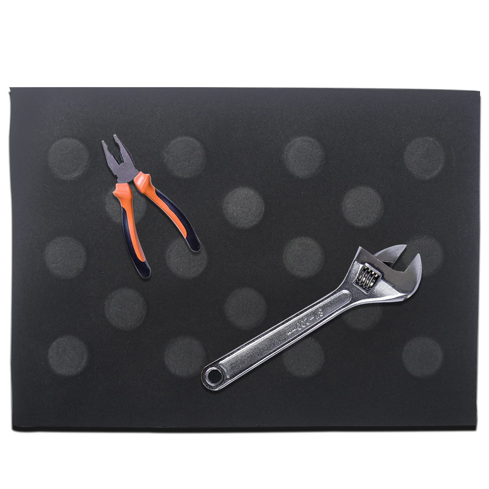 LAMJAD Magnetic Tool Tray - Flexible Magnetic Parts Holder for Wrenches, Bolts, Nuts & Screws - 11.8