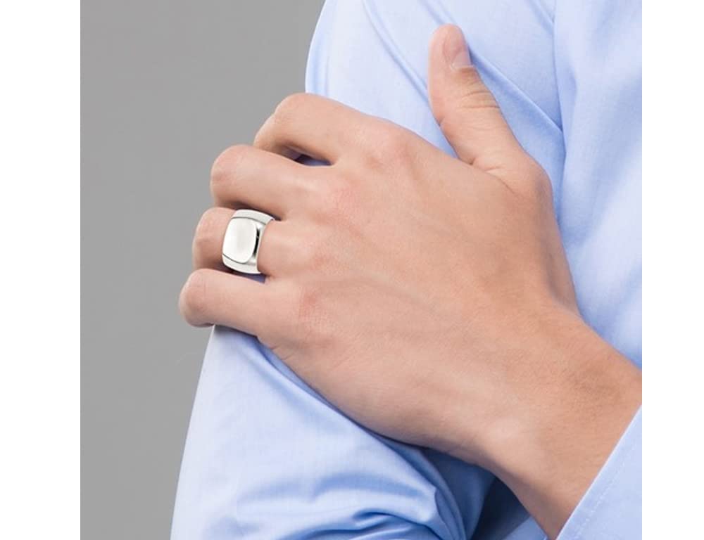 Men's 12mm Sterling Silver Wedding Band Ring - Classic Comfort Fit for Engagement, Anniversary & Everyday Wear