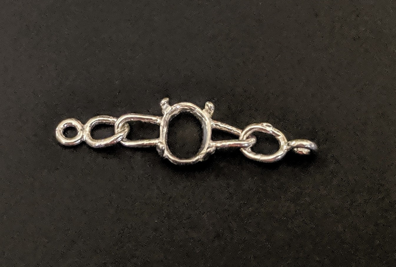 Solid Sterling Silver or 14kt Gold Chain Bracelet Link for 7x5mm & 10x8mm Oval Cabochon Stones - DIY Jewelry Making Kit - Custom Handmade Bezel Setting - Perfect for Birthstone, Gemstone & Crystal Bracelets - Gift for Her, Wedding, Anniversary & Special Occasions