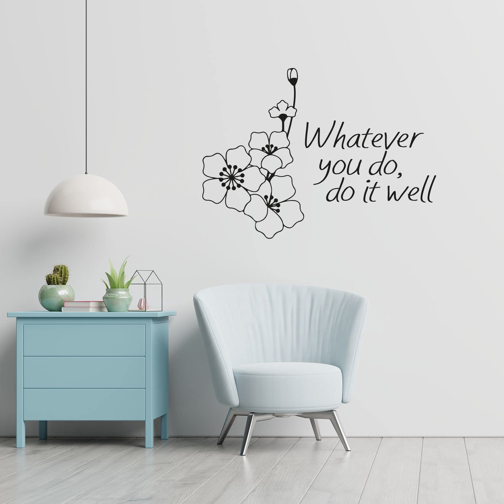 Japanese Cherry Blossom Sakura Wall Decal Sticker - 24x40 Inch Vinyl Wall Art for Kids Room, Bedroom, Nursery & Home Decor - Perfect for Spring Themed Rooms and Asian-Inspired Interior Design