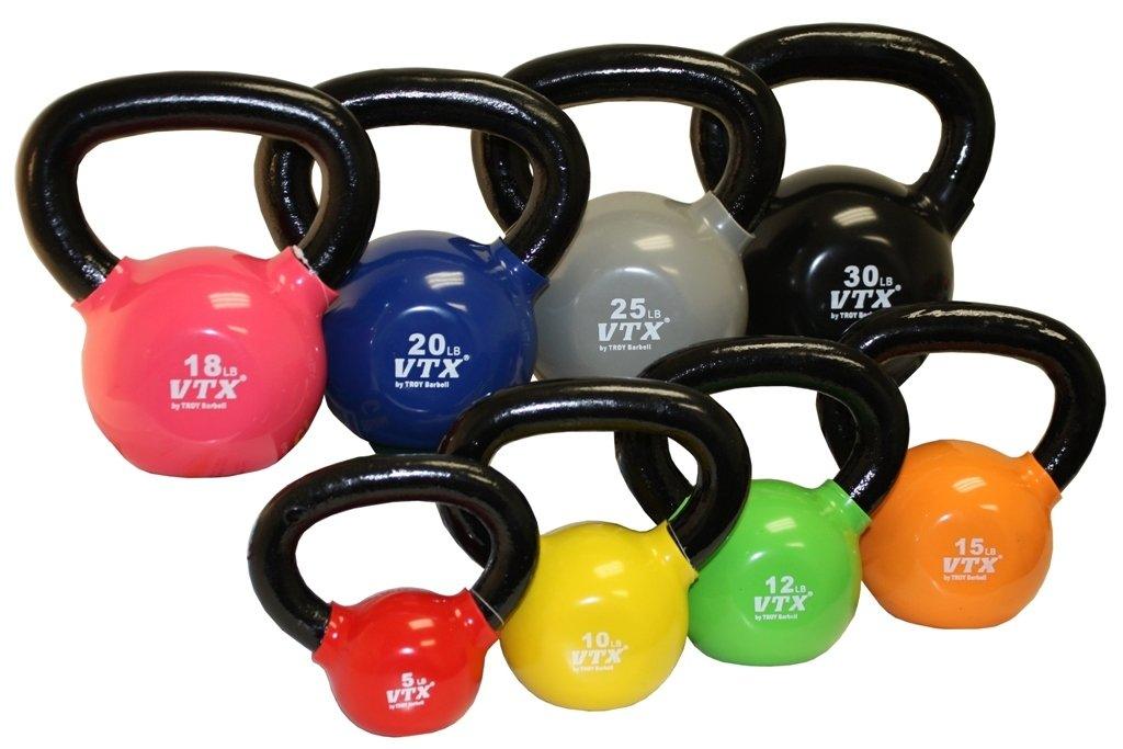 Premium Troy Barbell Vinyl Coated Kettlebells - Durable Home Gym Equipment for Strength Training, CrossFit & Functional Fitness Workouts