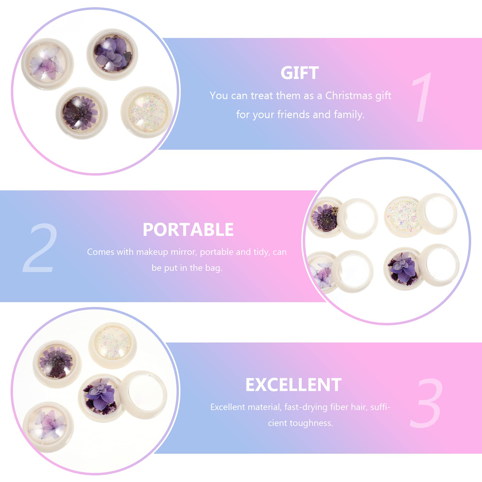 OSALADI 4Pcs Butterfly Body Glitter & Dried Flower Sequins - Face, Eye, Nail & Lip Decor for Makeup, Cosmetics & DIY Beauty Projects - Perfect for Parties, Festivals & Photo Shoots