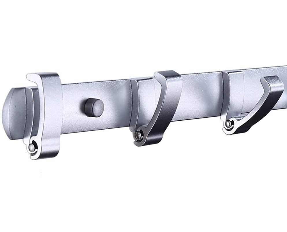WWAGO Wall Mounted Coat Hooks - Space Saving Retractable Hooks for Coats, Scarves & Purses - Floating Coat Rack for Entryway, Bedroom & Closet Organization