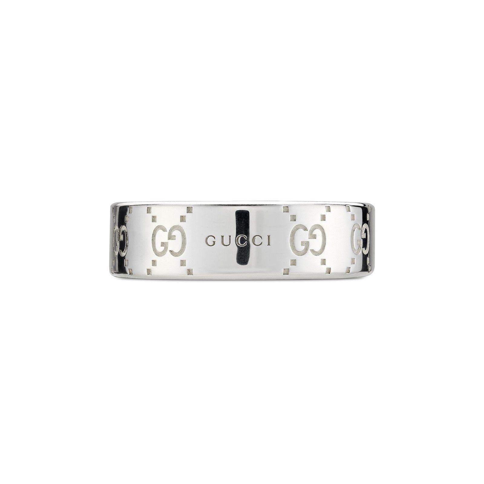 Authentic Gucci GG 6mm Silver Ring for Women - YBC814720001 - Perfect for Everyday Wear, Parties & Luxury Gifts