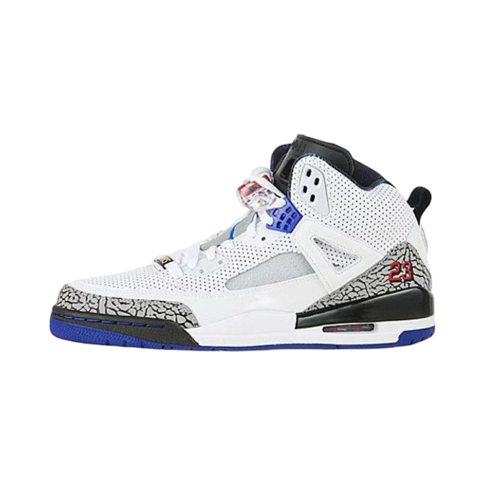 Air Jordan Spizike Sneakers - White, Aqua, Varsity Purple & Red Colorway | Men's Basketball Shoes for Streetwear & Casual Wear